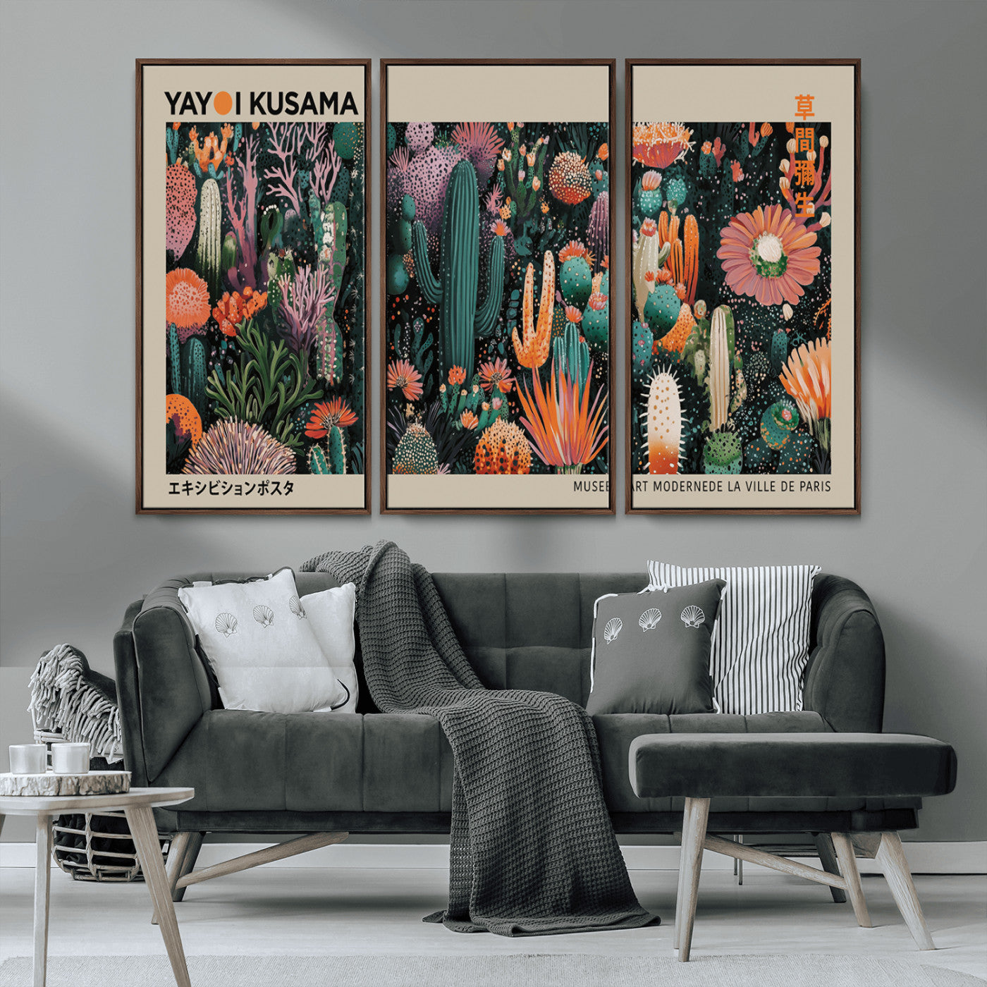 20505520-MGV-CV-36X24-Yayoi Kusama Art Print Canvas – Abstract Mount Fuji Japanese Wall Art Contemporary Modern Artwork for Home, Office