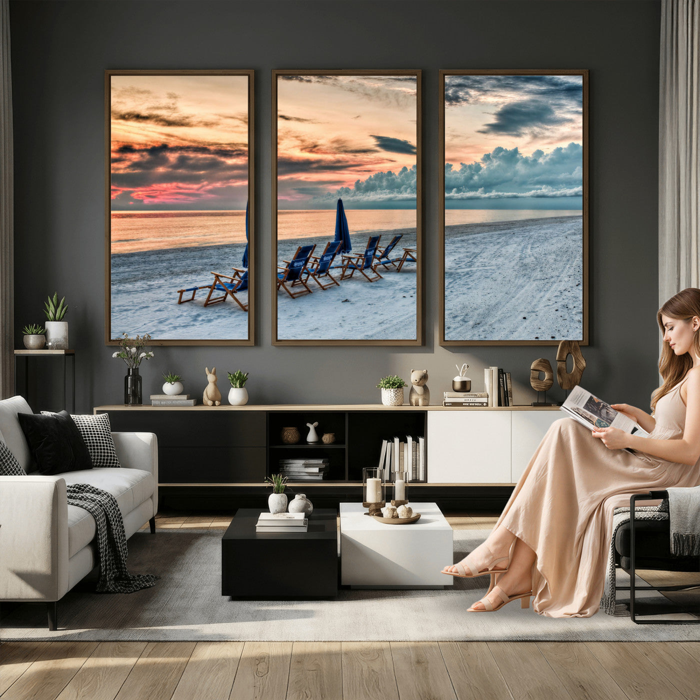 17237006-MGV-CV-36X24 - Serene Gulf Solitude Wall Art Canvas Print