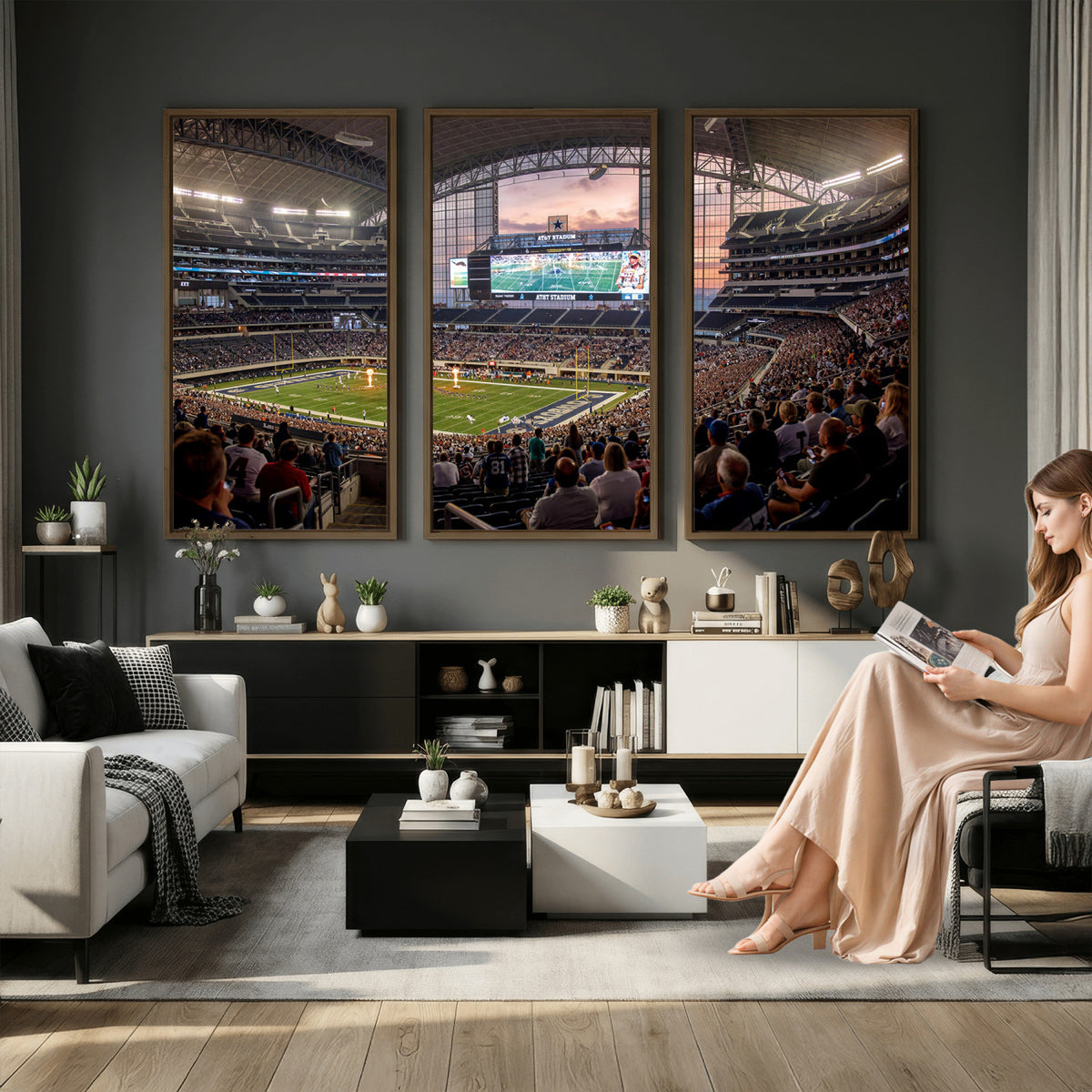 61524160-MGV-CV-36X24 - Stadium Wall Art Canvas Print
