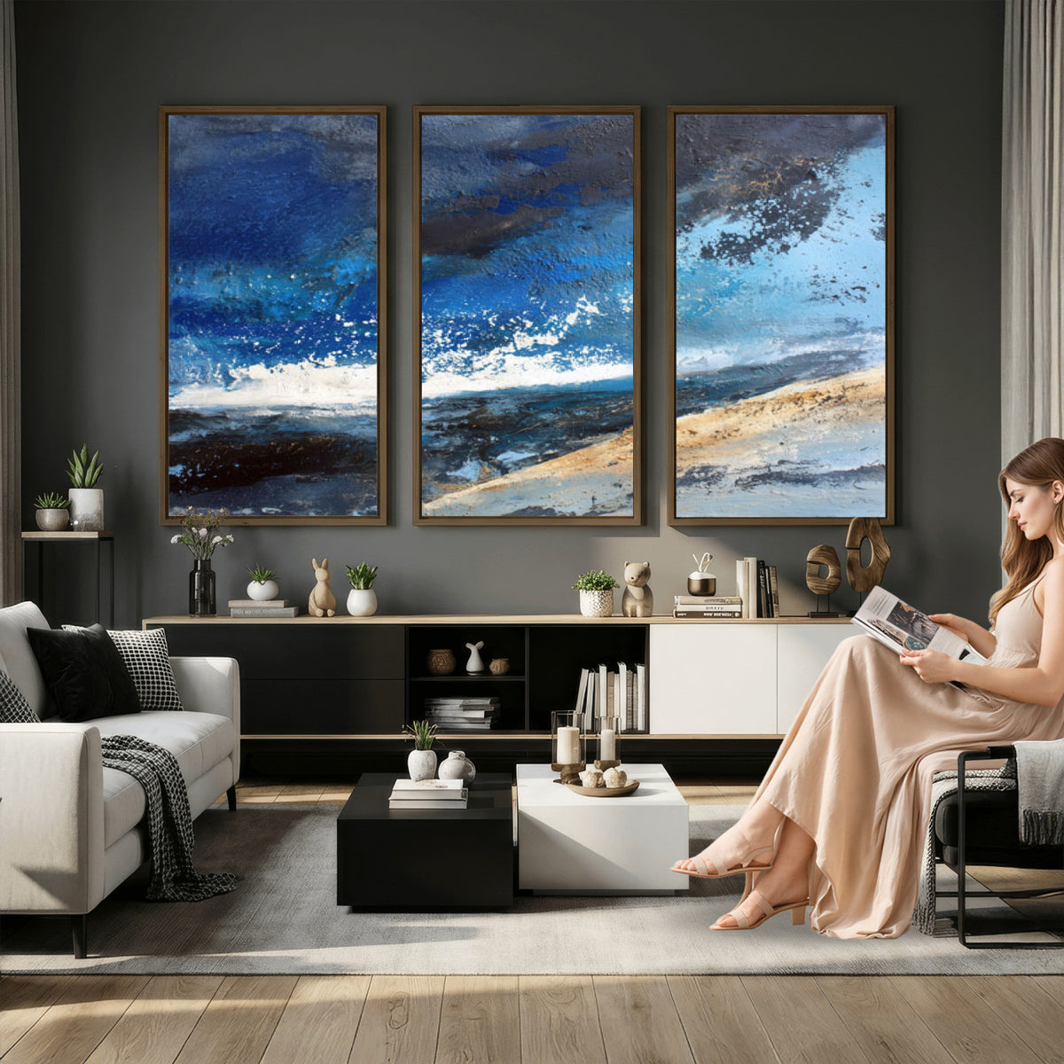 72157369-MGV-CV-36X24 - Extra Large Abstract Wall Art Canvas Print