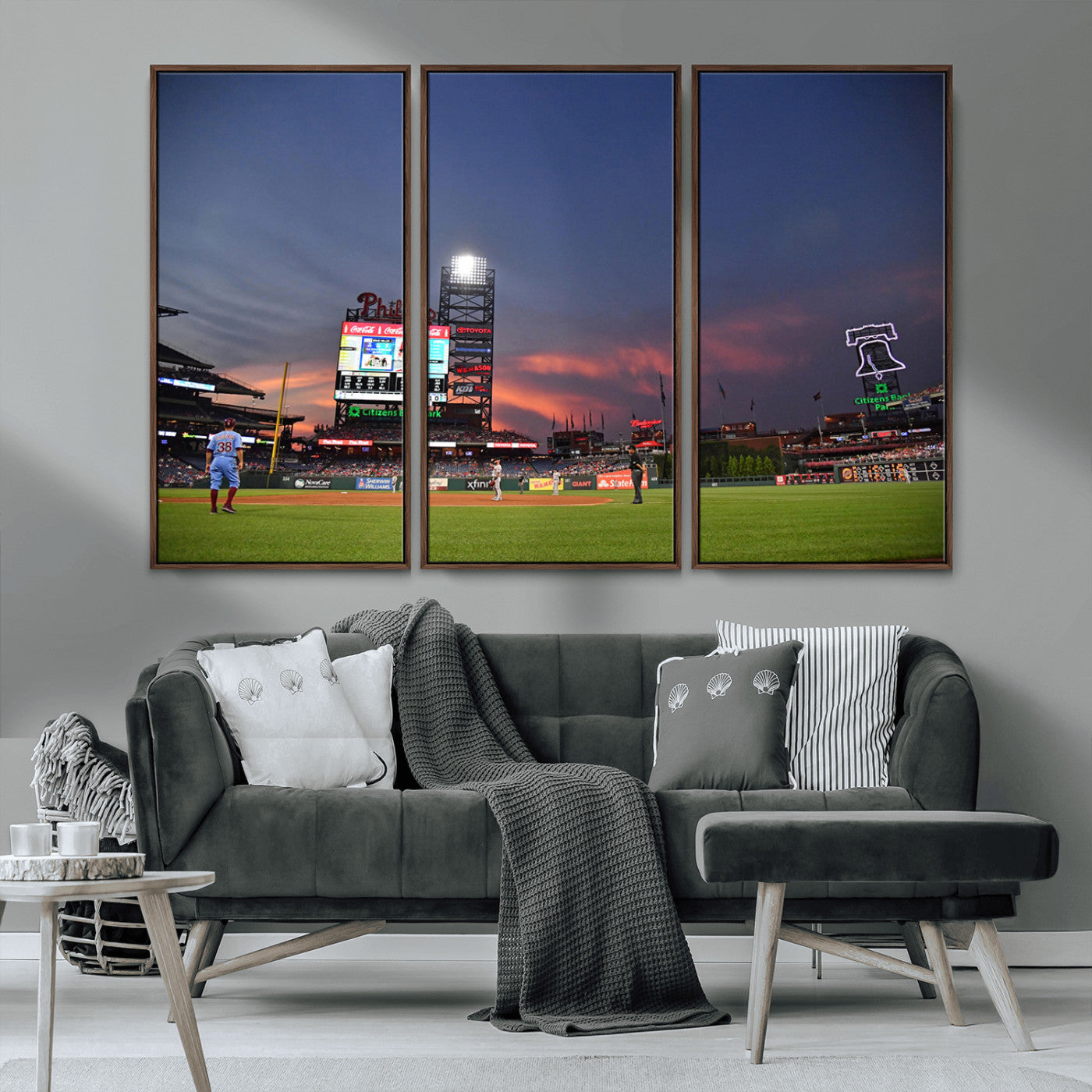 22594-MGV-CV-36X24-Philadelphia Phillies Baseball Print - Philadelphia Citizens Bank Park Stadium Wall Art, Phillies