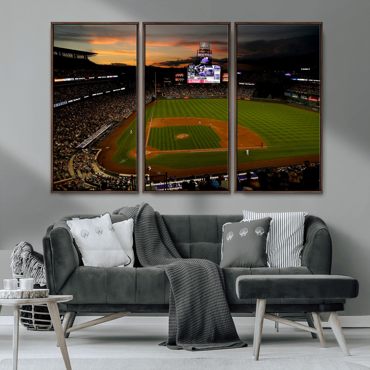 -Colorado Rockies Coors Field Wall Art Canvas Print - MLB Baseball Stadium