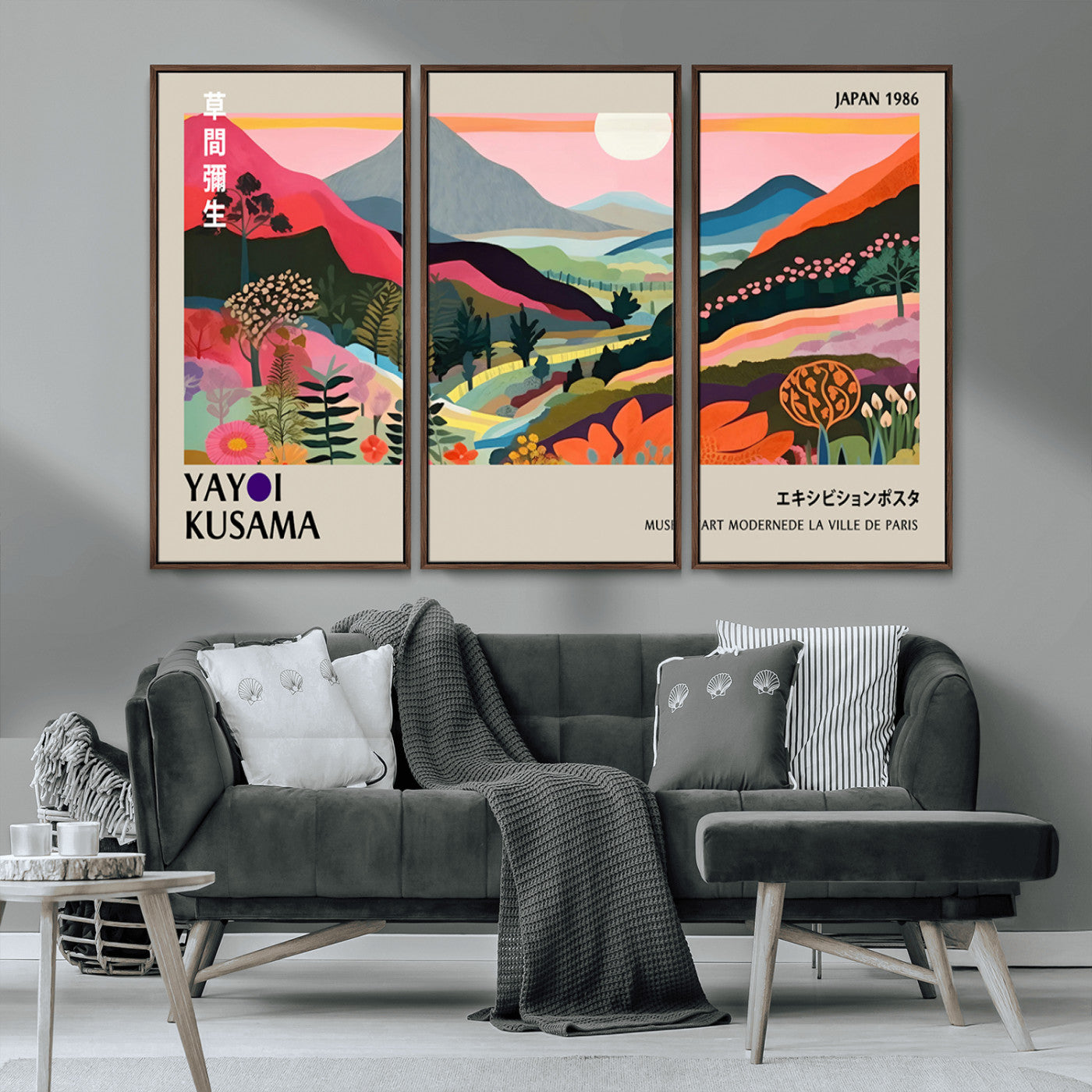 -Elk Herd Wall Art Canvas Print, Framed Snowy Forest Art Picture Print, Elks in Forest Perfect Neutral Rustic Decor Artwork