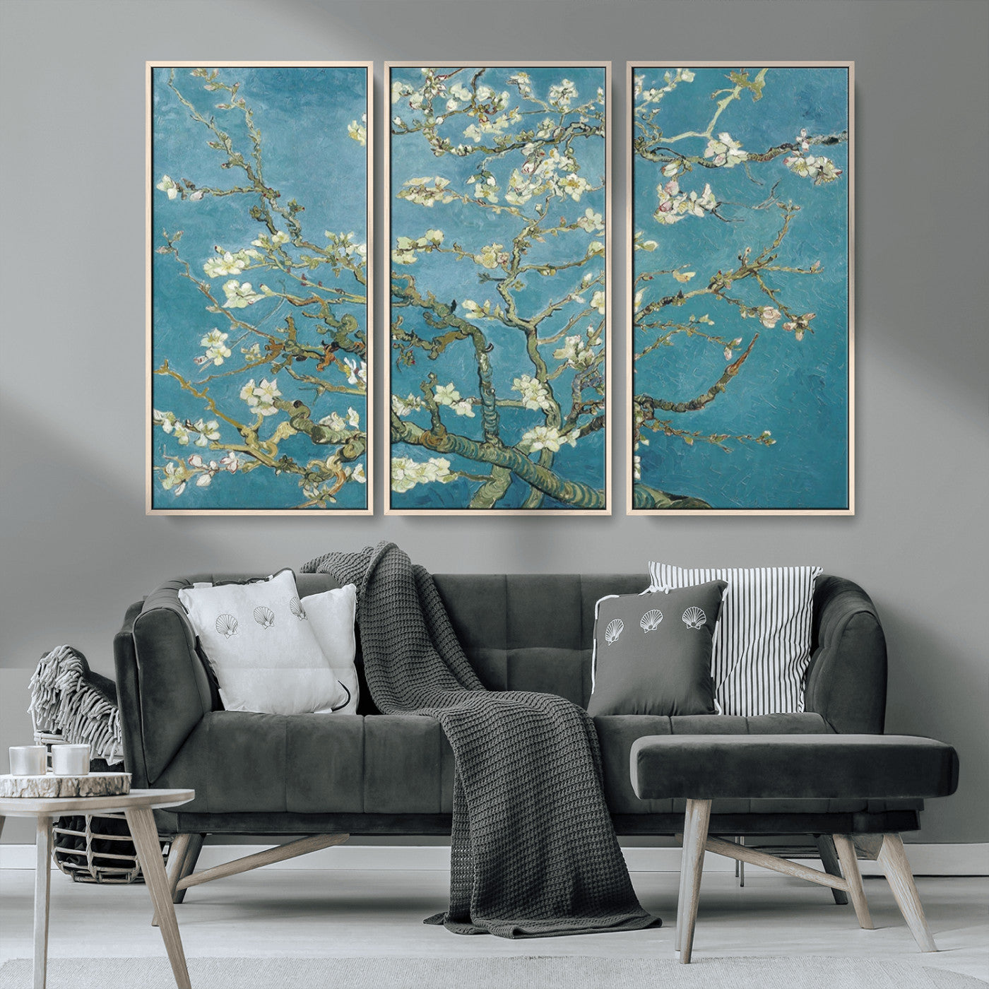 65607-MGV-CV-36X24-Vincent Van Gogh's Almond Blossom Abstract Wall Art Canvas, Van Gogh Almond Blossom Canvas Print