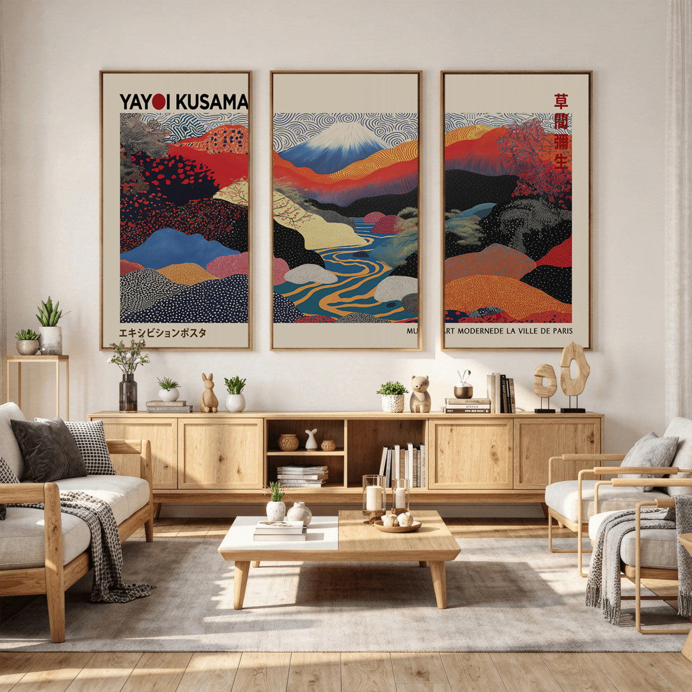 86784-MGV-CV-36X24 - Yayoi Wall Art - Framed Yayoi Kusama 1986 Wall Art Print – Japanese Wall Art Print, Wabi Sabi Yayoi