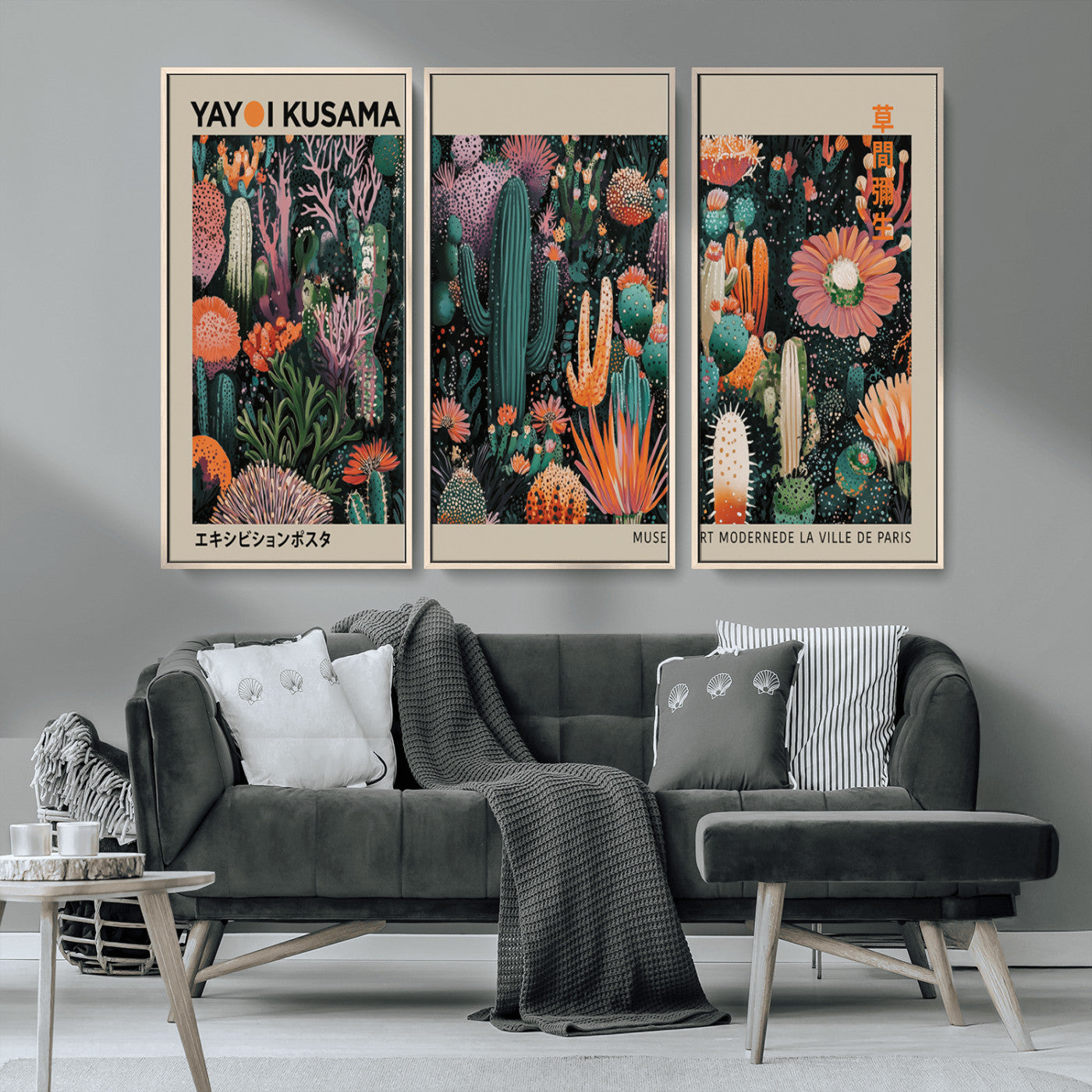 20505520-MGV-CV-36X24-Yayoi Kusama Art Print Canvas – Abstract Mount Fuji Japanese Wall Art Contemporary Modern Artwork for Home, Office