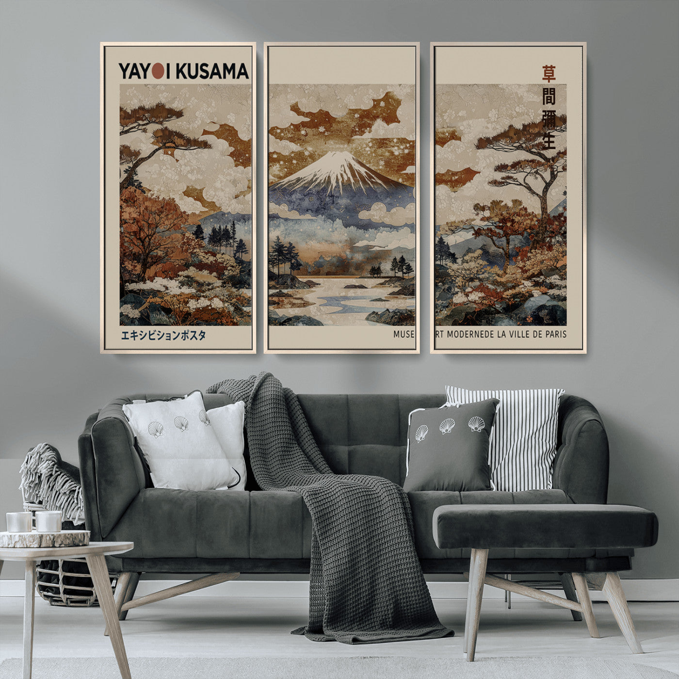 -Yayoi Wall Art: Transform Your Space, Modern Japanese Wall Art Print Yayoi Kusama Canvas Wall Art