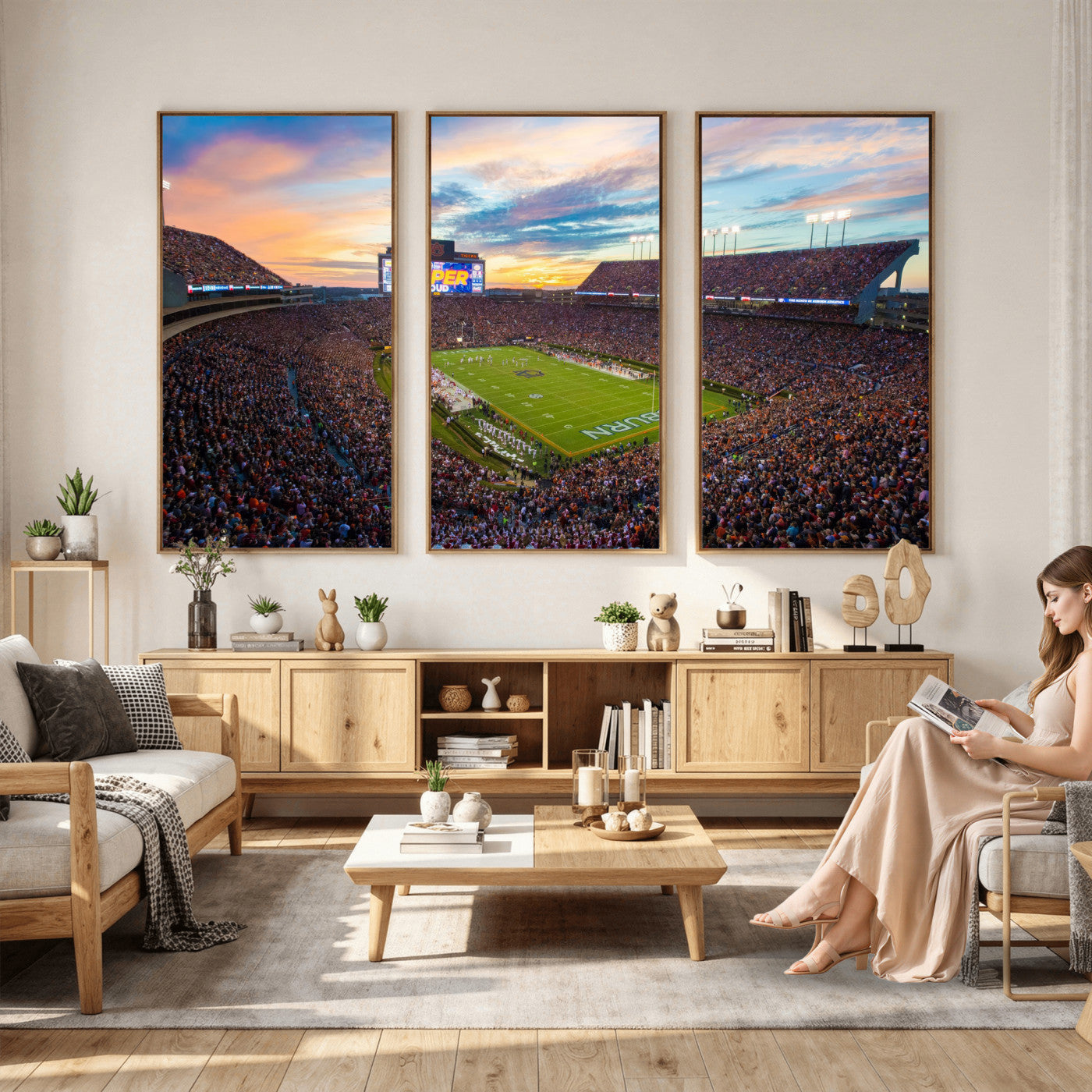 75203764-MGV-CV-36X24 - Jordan-Hare Stadium Auburn Tigers Football Stadium Canvas Wall Art
