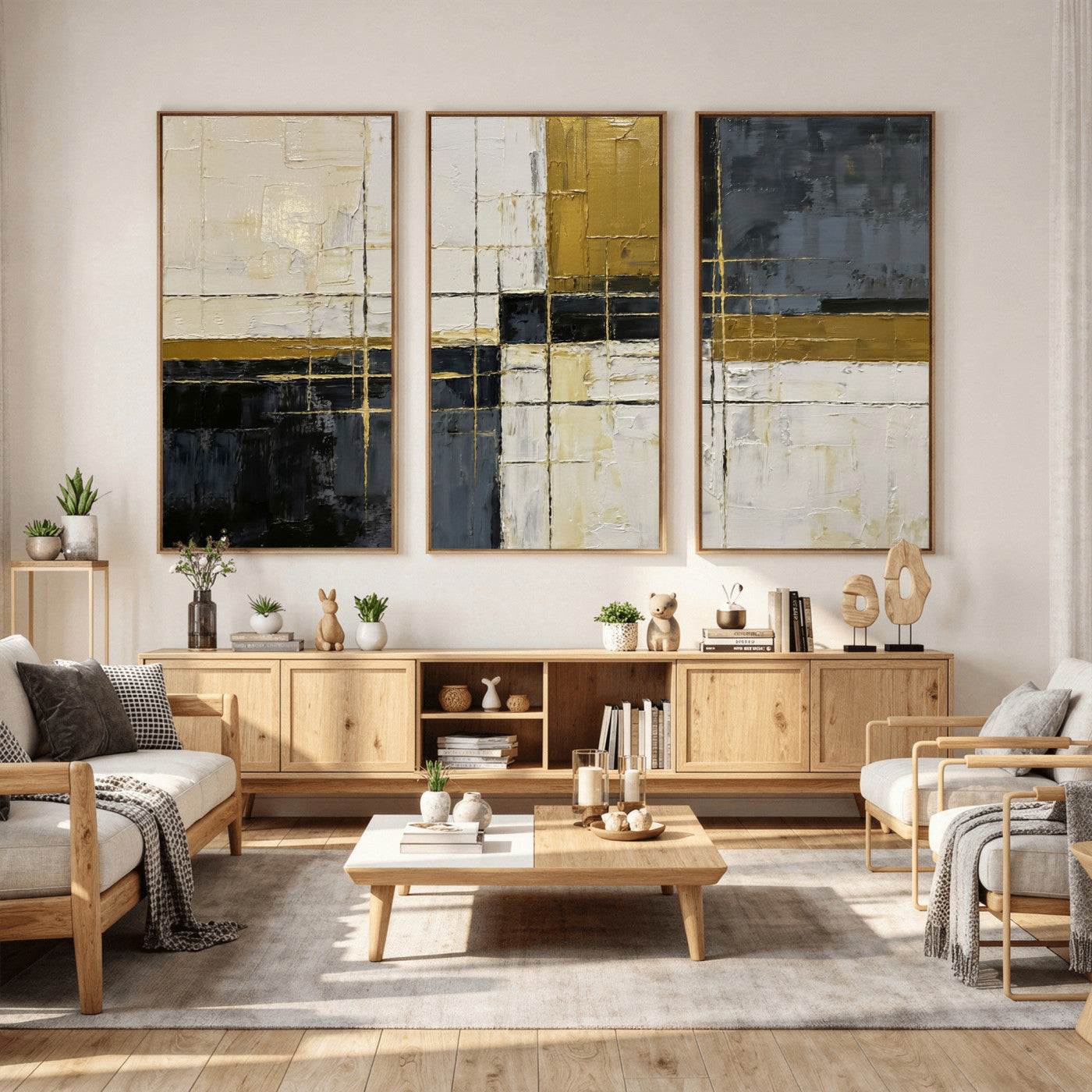 86412570-MGV-CV-36X24 - Geometric Abstract Wall Art Canvas Print