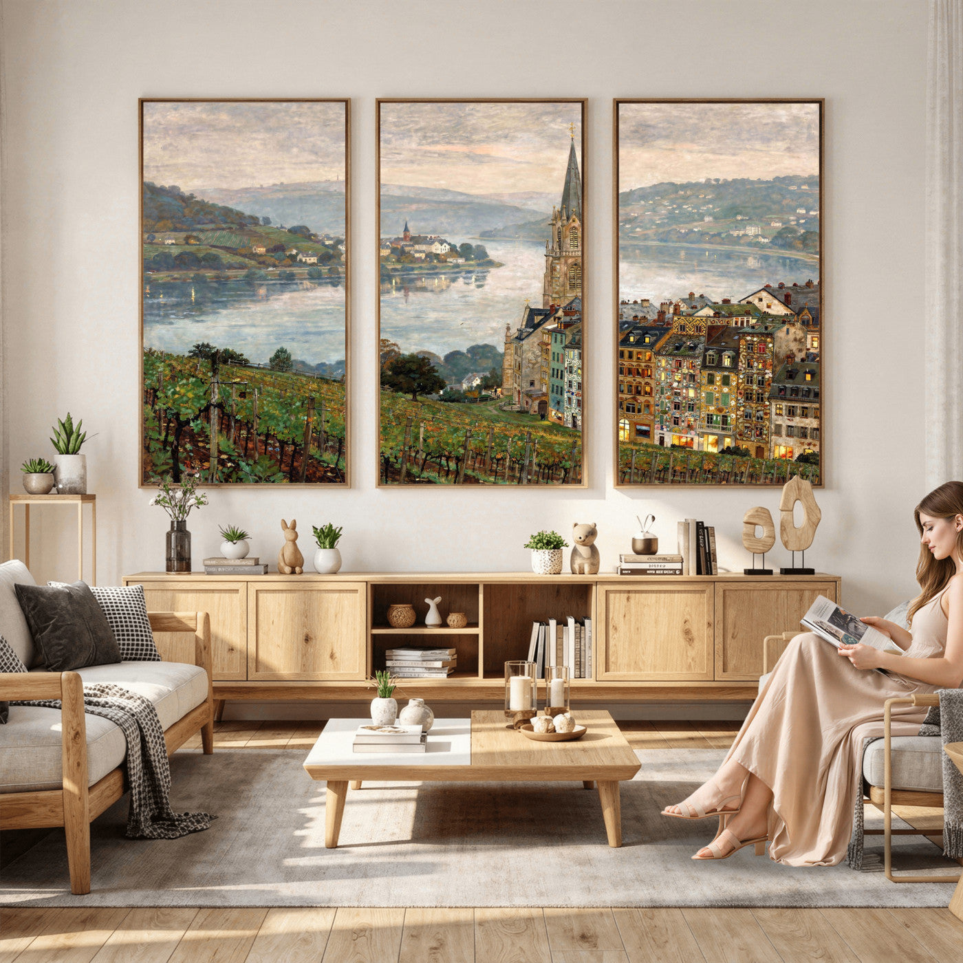 62626662-MGV-CV-36X24 - Mosel City Mosel River by Nicolai Astudin Wall Art Canvas Print
