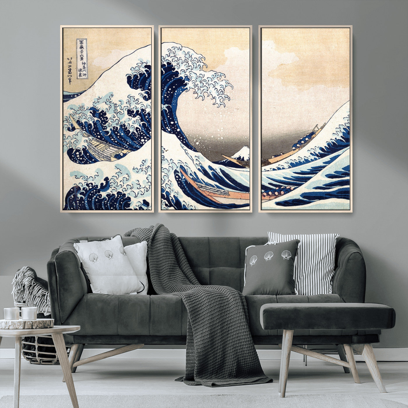 35635-MGV-CV-36X24-Wall Art Kanagawa Canvas Artwork Abstract Print