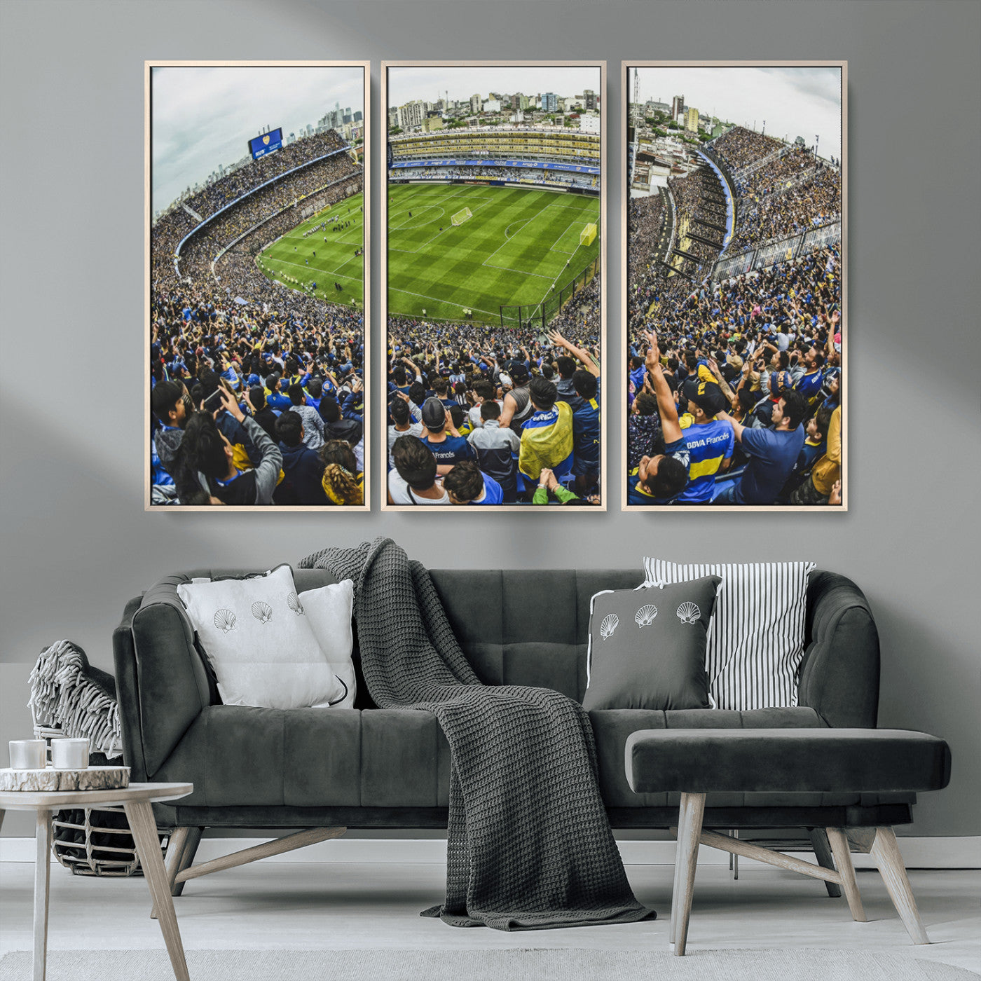 63839-MGV-CV-36X24-Boca Juniors Soccer Team Print Wall Art - Buenos Aires Bombonera Stadium Canvas Print