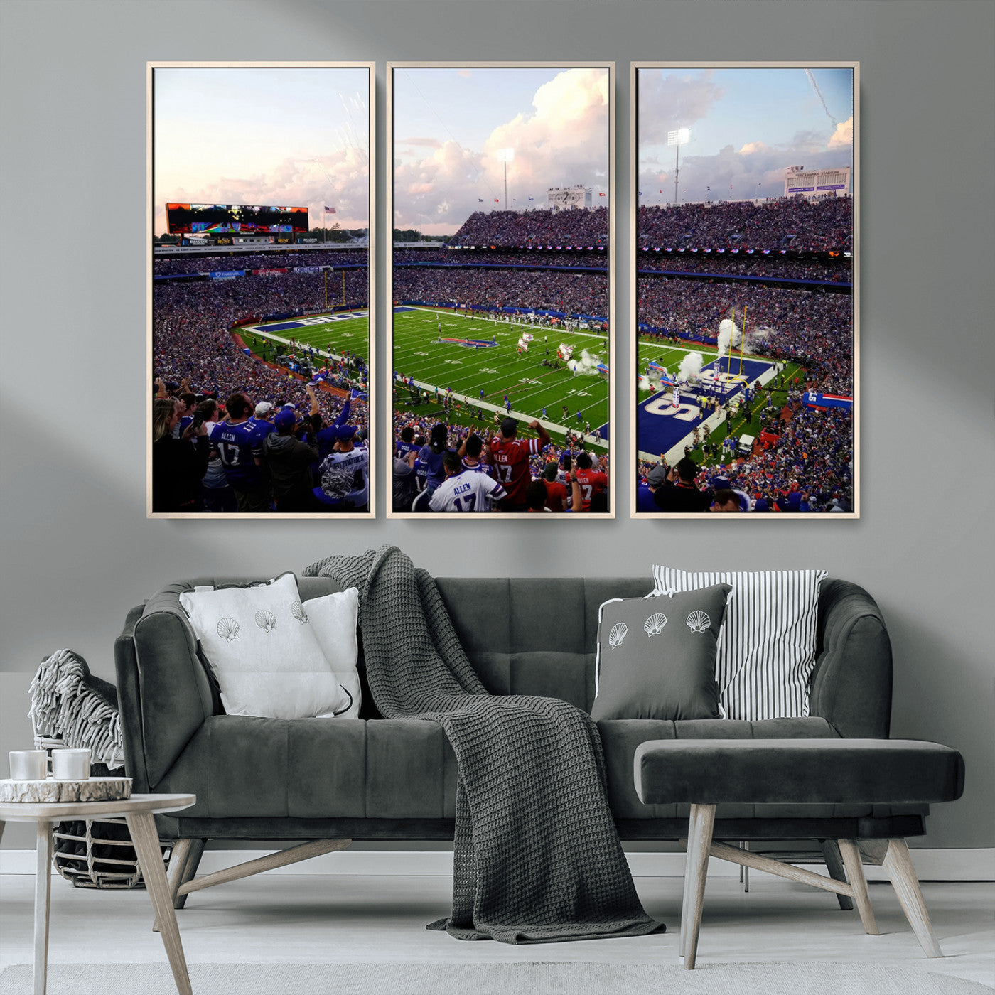 -Buffalo Bills Football Team Print - Buffalo Highmark Stadium Wall Art Canvas Print