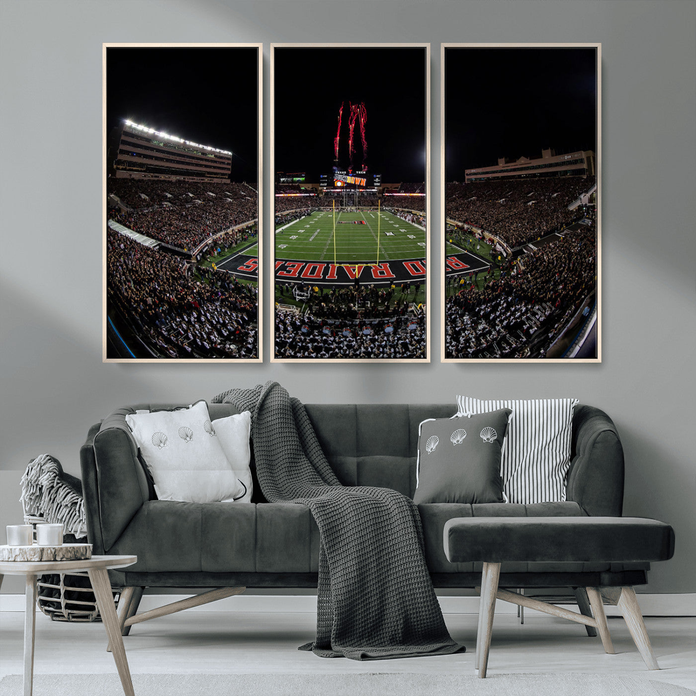 83122-MGV-CV-36X24-Framed Texas Tech Red Raiders Stadium Canvas, Texas Tech Red Raiders Football Team Print - Lubbock