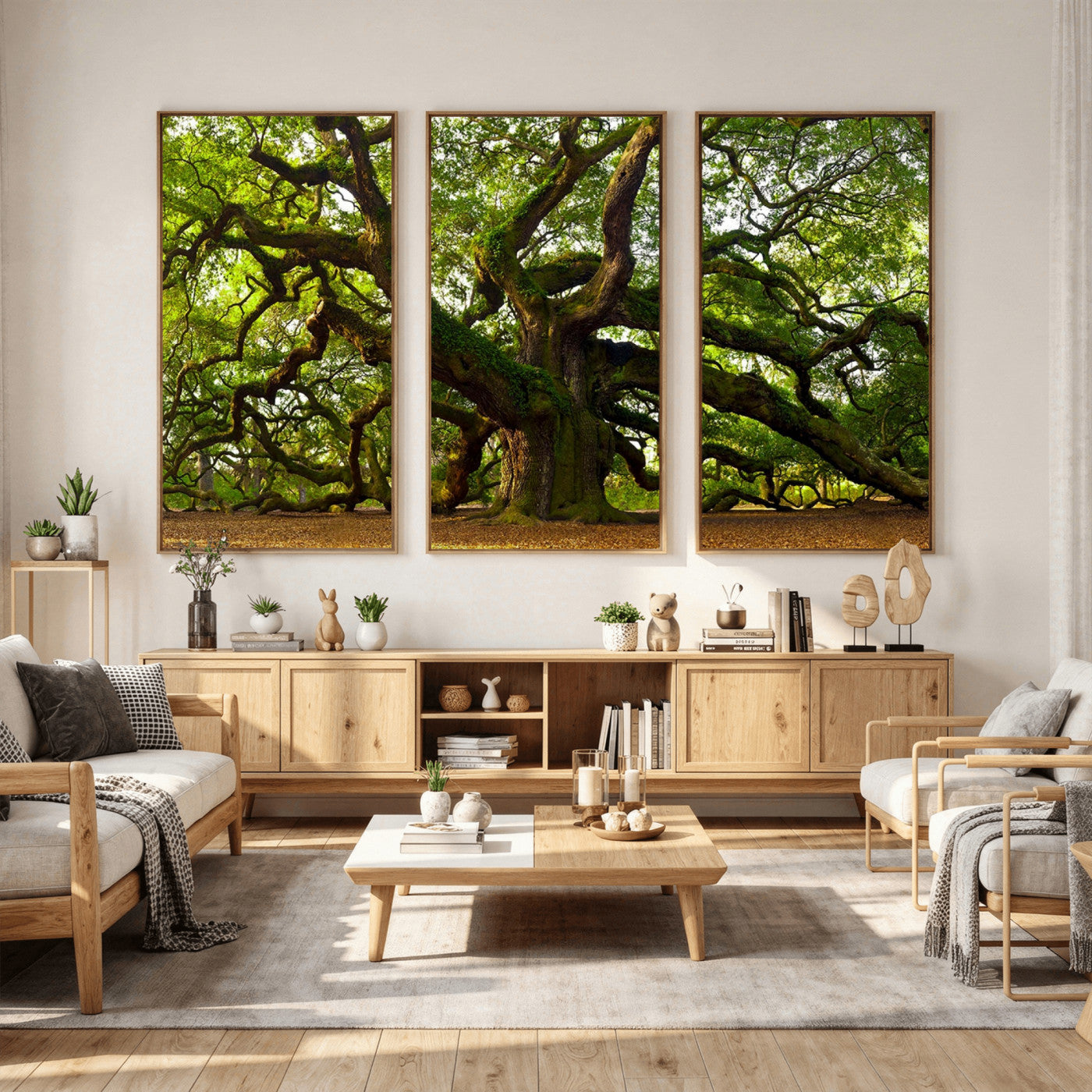 29407-MGV-CV-36X24 - Angel Oak Tree Wall Art Canvas Print | Large Forest Tree Nature Photography Print on Canvas