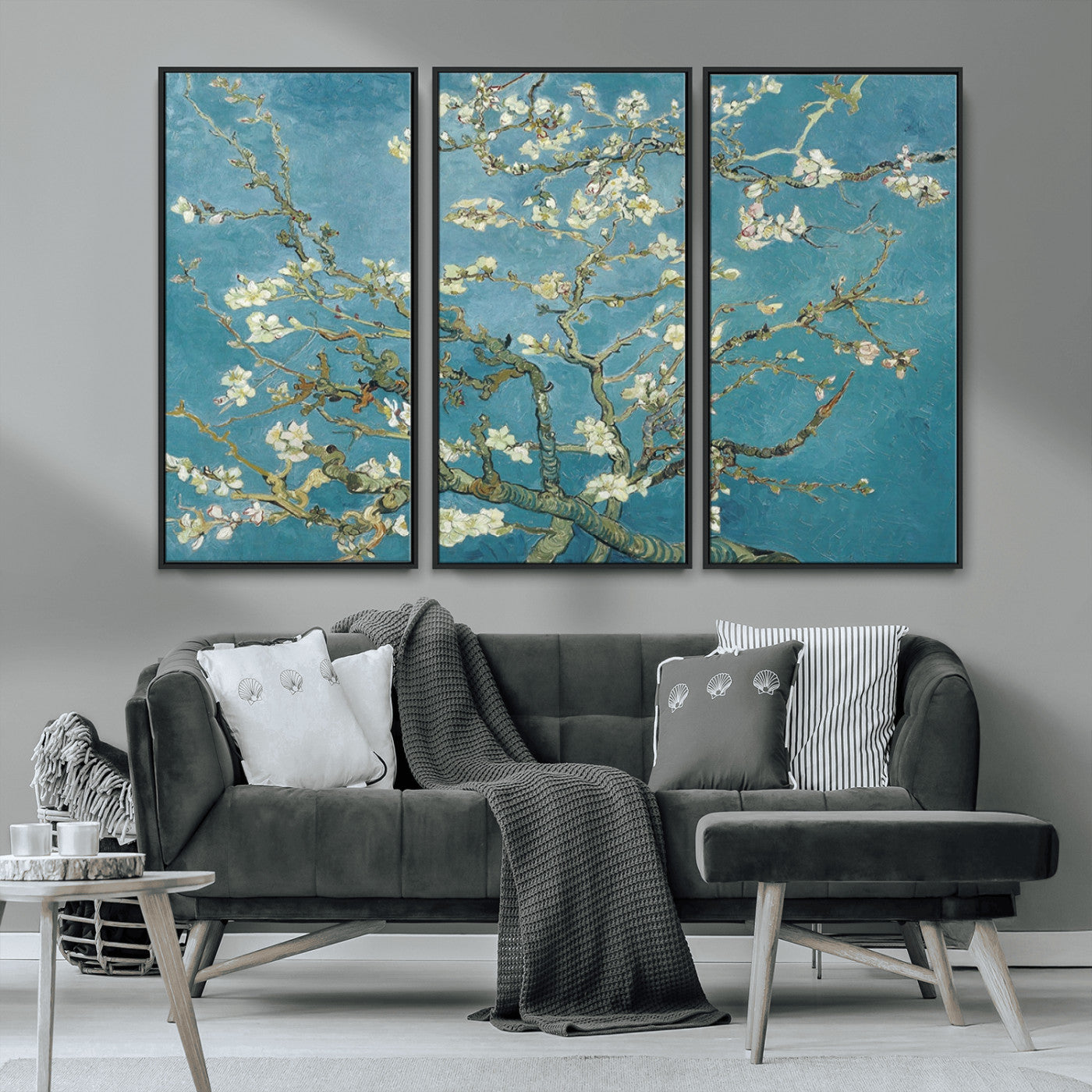 65607-MGV-CV-36X24-Vincent Van Gogh's Almond Blossom Abstract Wall Art Canvas, Van Gogh Almond Blossom Canvas Print