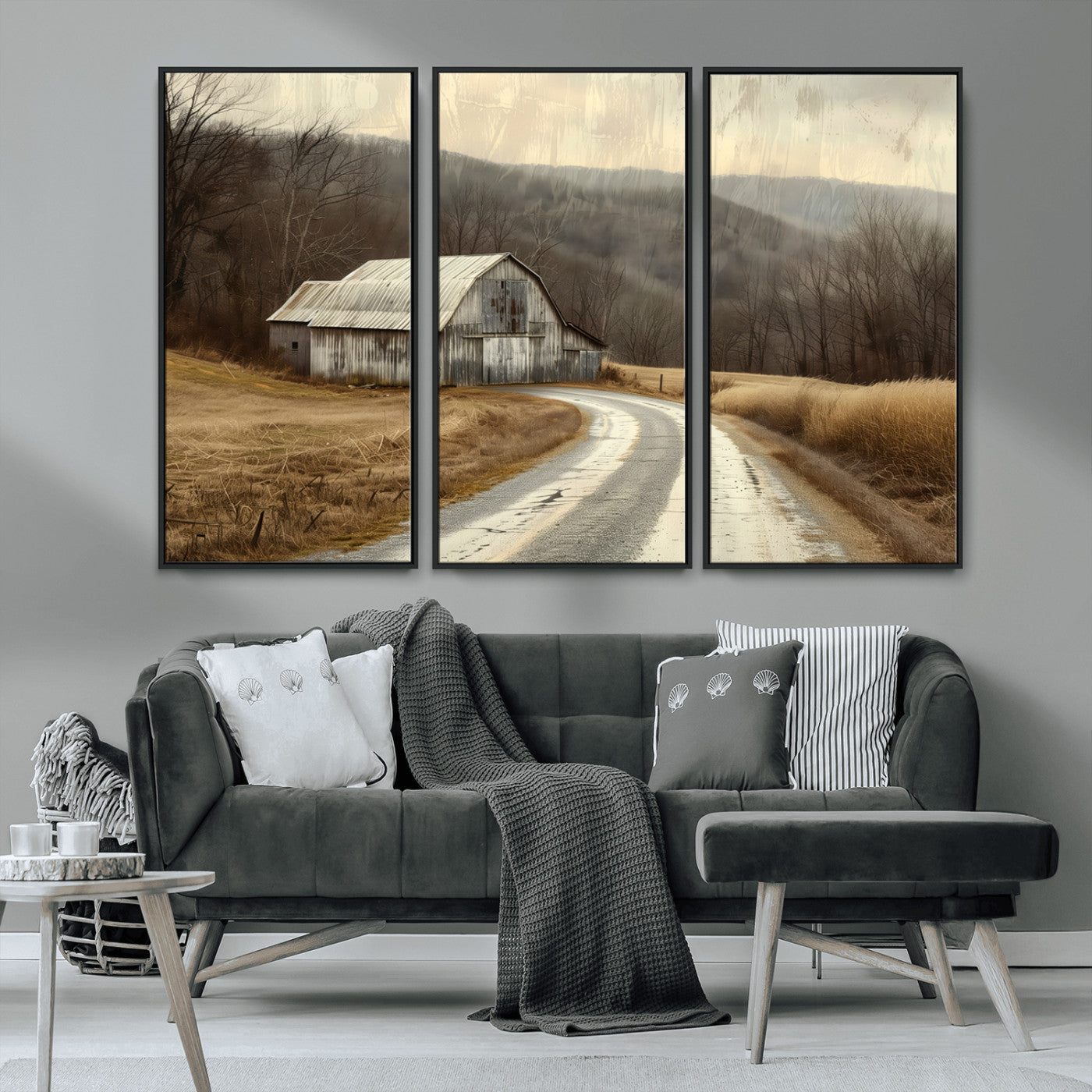 10376-MGV-CV-36X24-Vintage Barn for Farmhouse Wall Decor Canvas Print