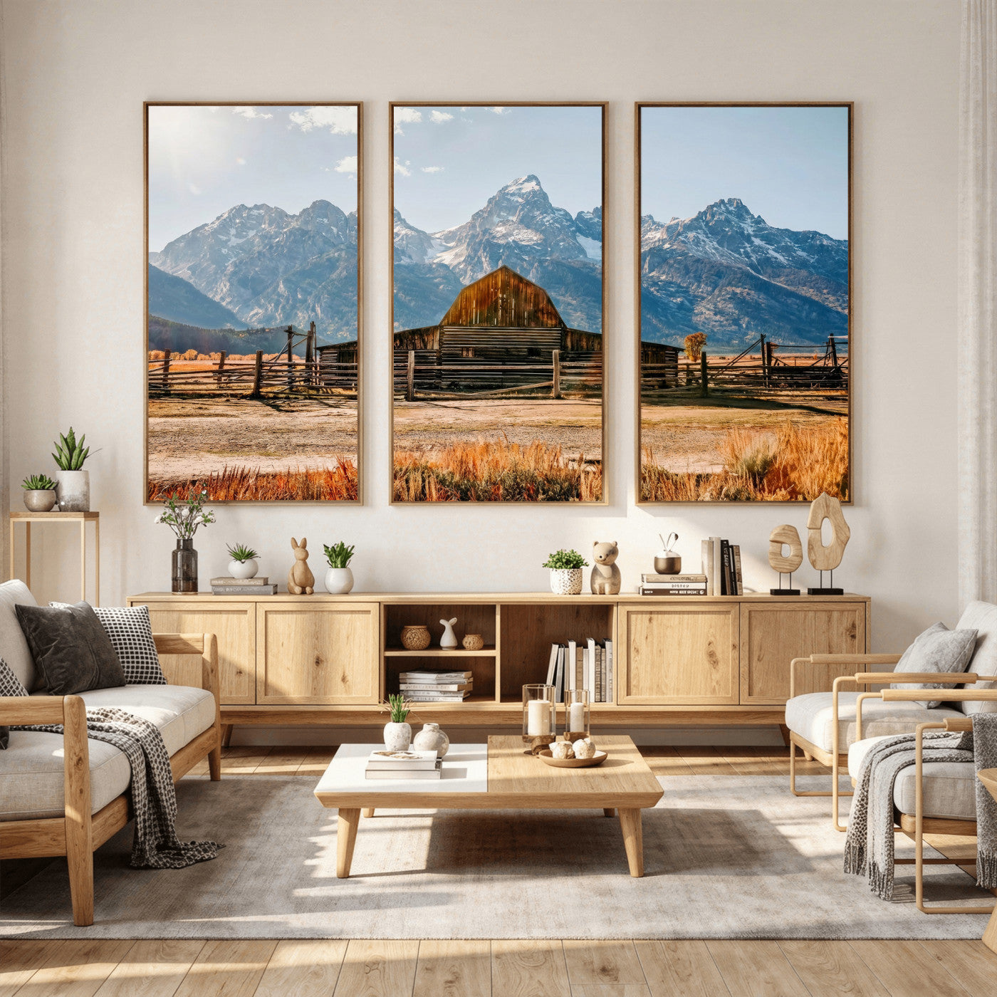26513-MGV-CV-36X24 - Vintage Old Barn Field Wall Art Canvas Print for Farmhouse Decor - Rustic Barn Wall Art Canvas Print