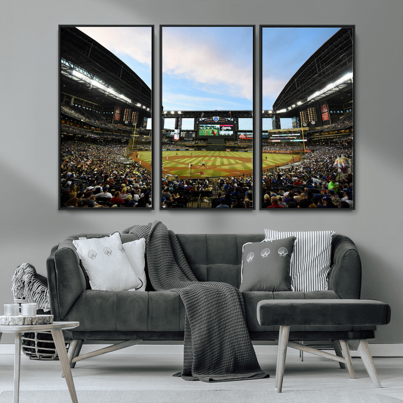 92672-MGV-CV-36X24-Arizona Diamondbacks Team Print - Phoenix Chase Field Stadium Wall Art Canvas Print
