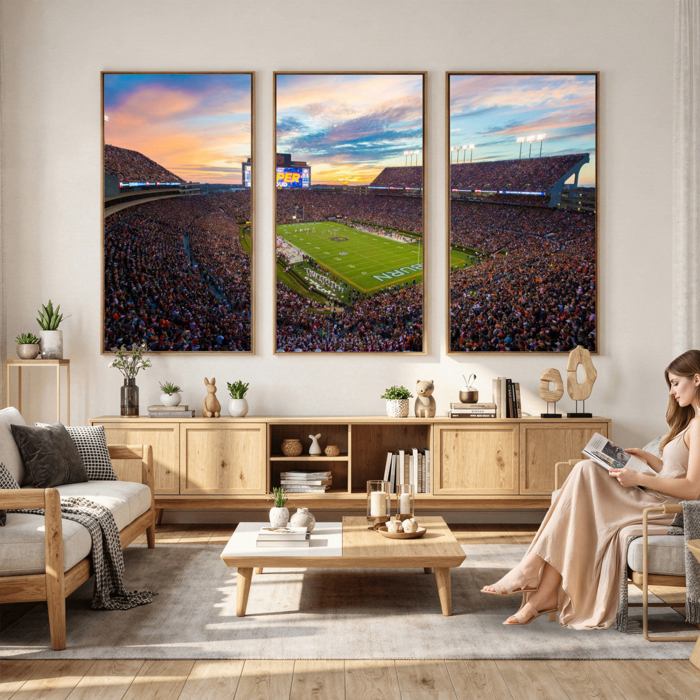 75203764-MGV-CV-36X24 - Jordan-Hare Stadium Auburn Tigers Football Stadium Canvas Wall Art