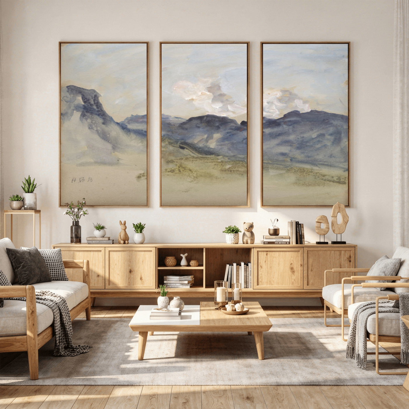 14644686-MGV-CV-36X24 - Alps Hercules Brabazon Brabazon Abstract Wall Art Canvas Print for Modern Home Decor