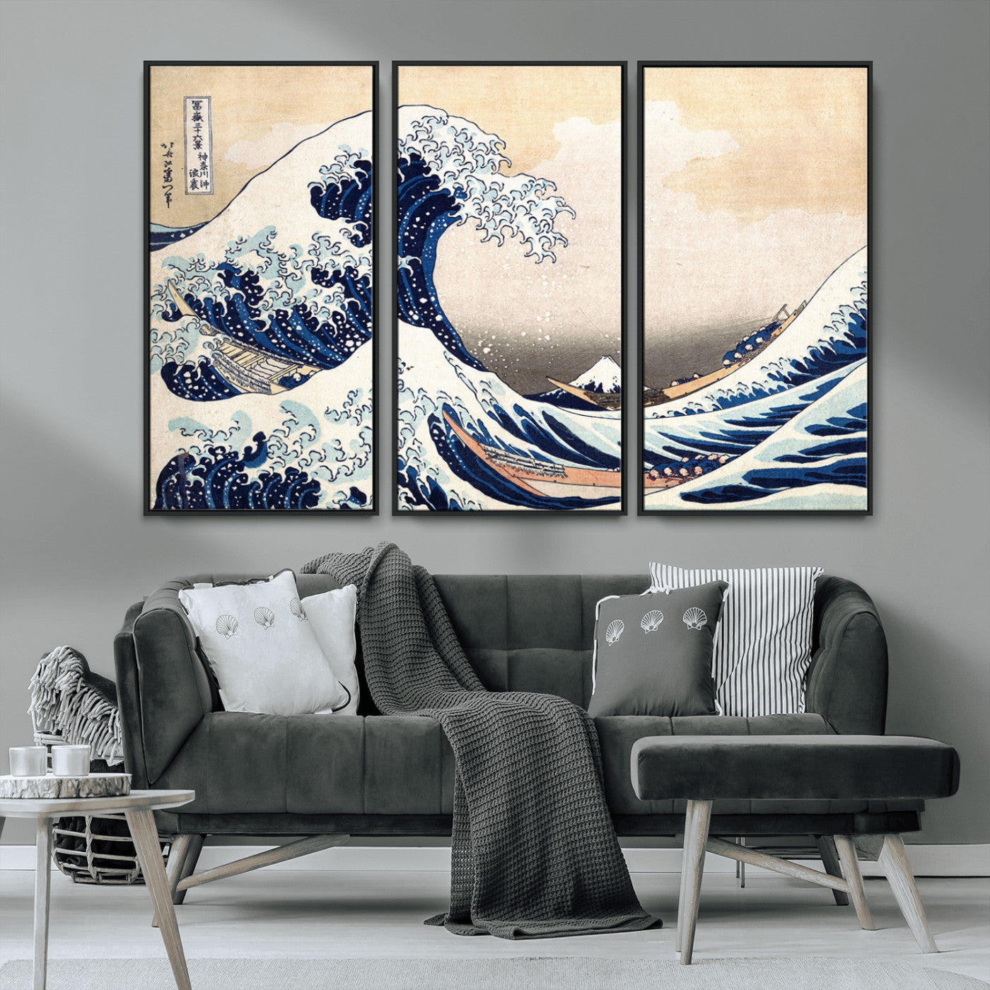 35635-MGV-CV-36X24-Wall Art Kanagawa Canvas Artwork Abstract Print