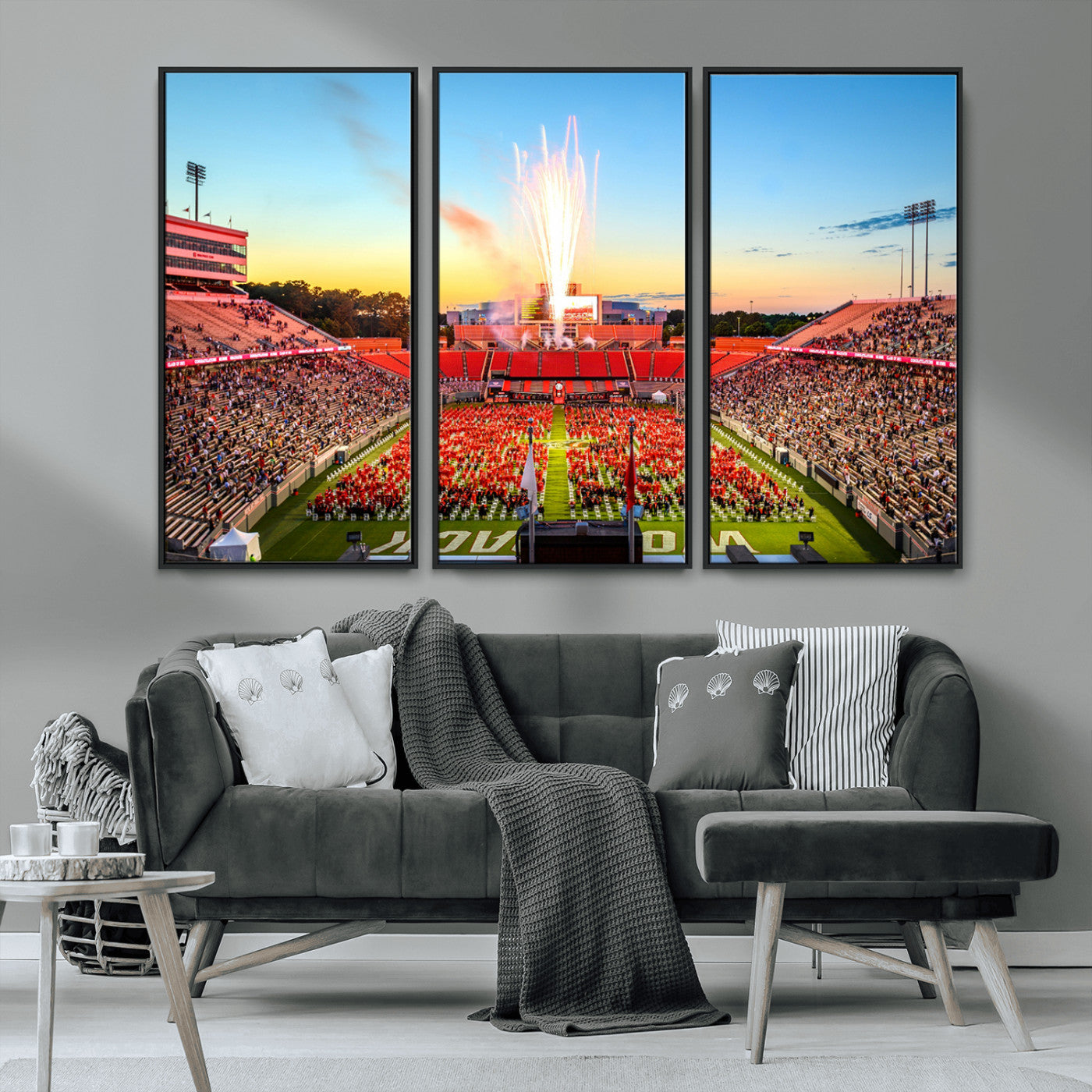 -North Carolina State University Canvas Print, North Carolina State University Wolfpack Football Team