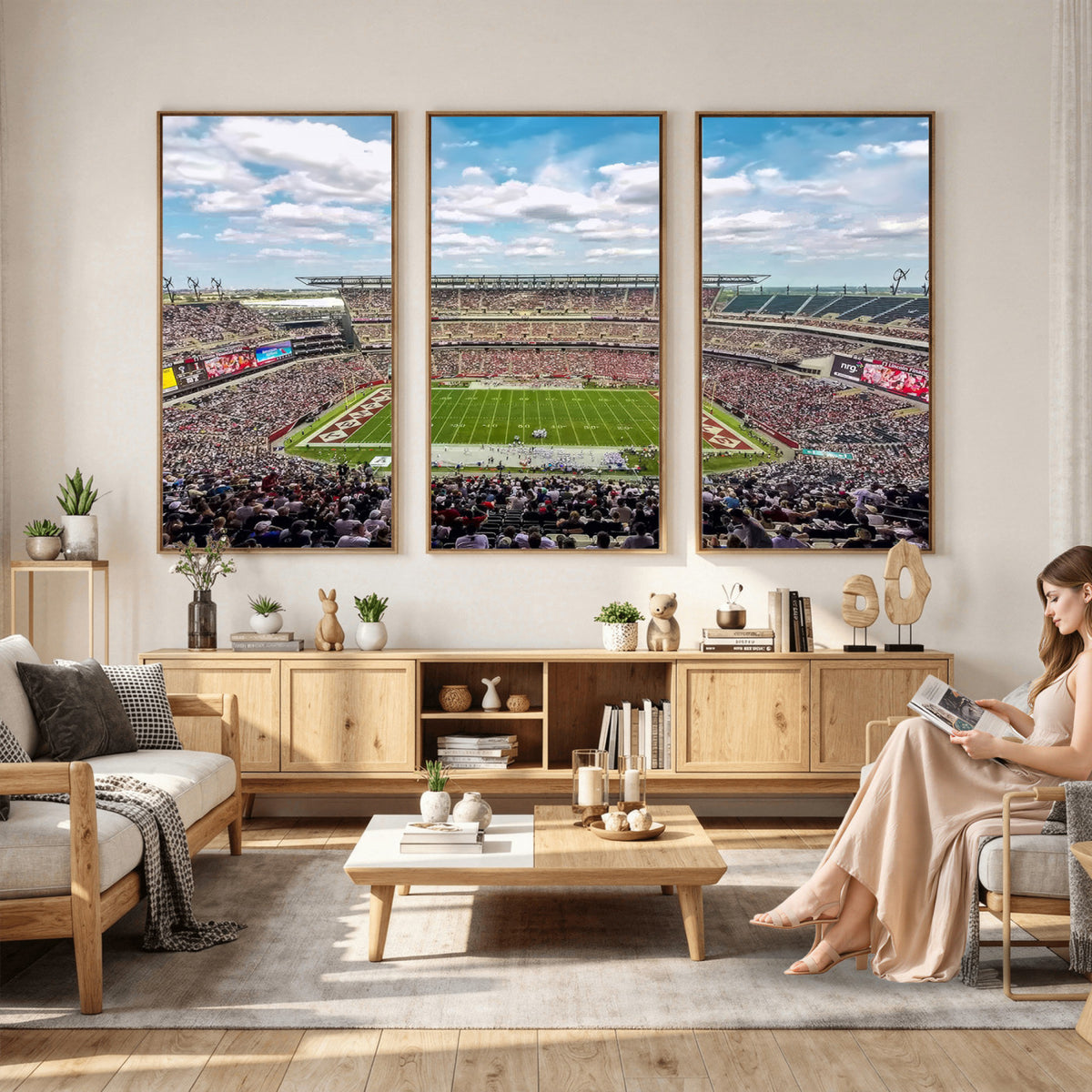 29243-PAN-FL-20X10 - The Temple University Owls Athletics Team Print - Philadelphia Lincoln Financial Field Stadium Wall