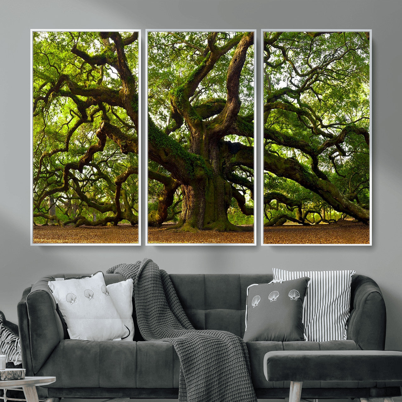 29407-MGV-CV-36X24 - Angel Oak Tree Wall Art Canvas Print | Large Forest Tree Nature Photography Print on Canvas