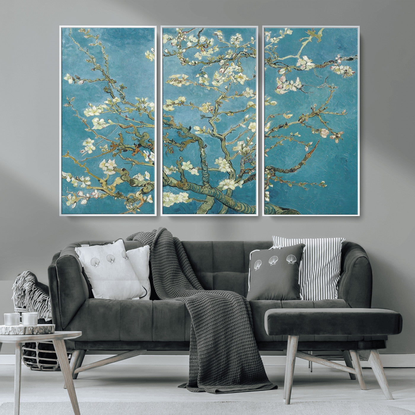 65607-MGV-CV-36X24-Vincent Van Gogh's Almond Blossom Abstract Wall Art Canvas, Van Gogh Almond Blossom Canvas Print