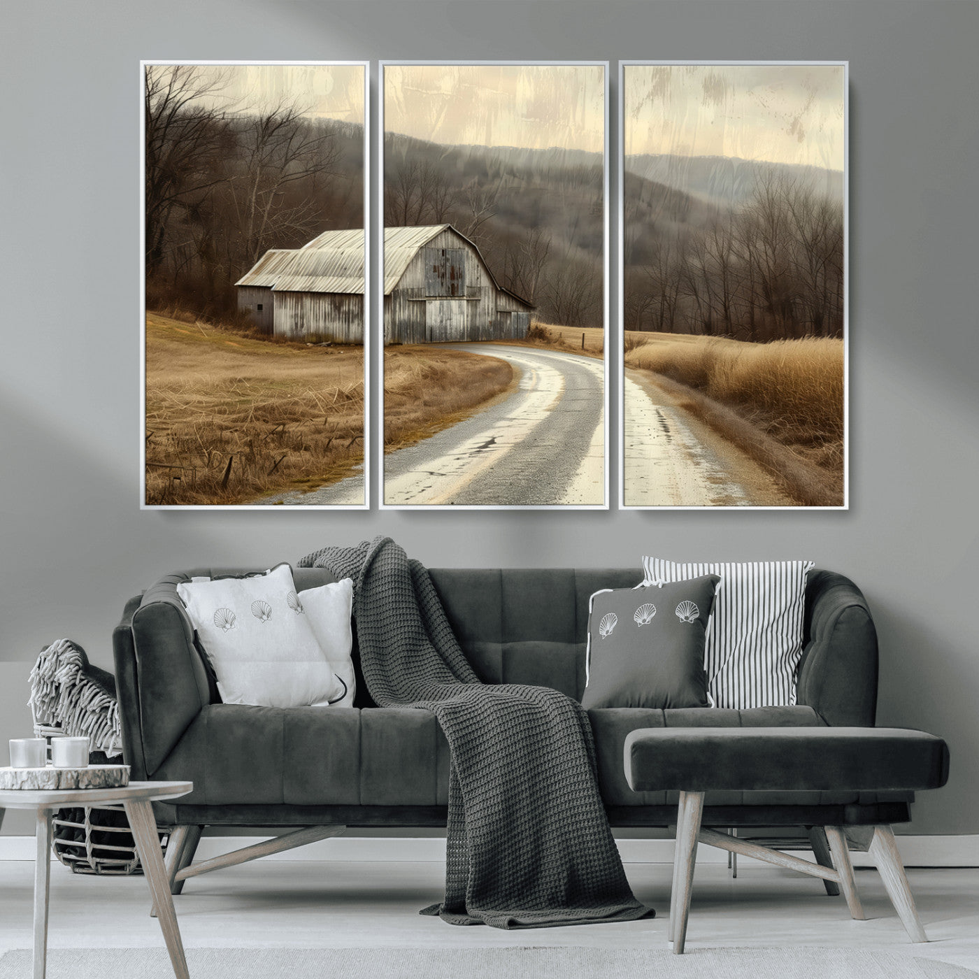 10376-MGV-CV-36X24-Vintage Barn for Farmhouse Wall Decor Canvas Print