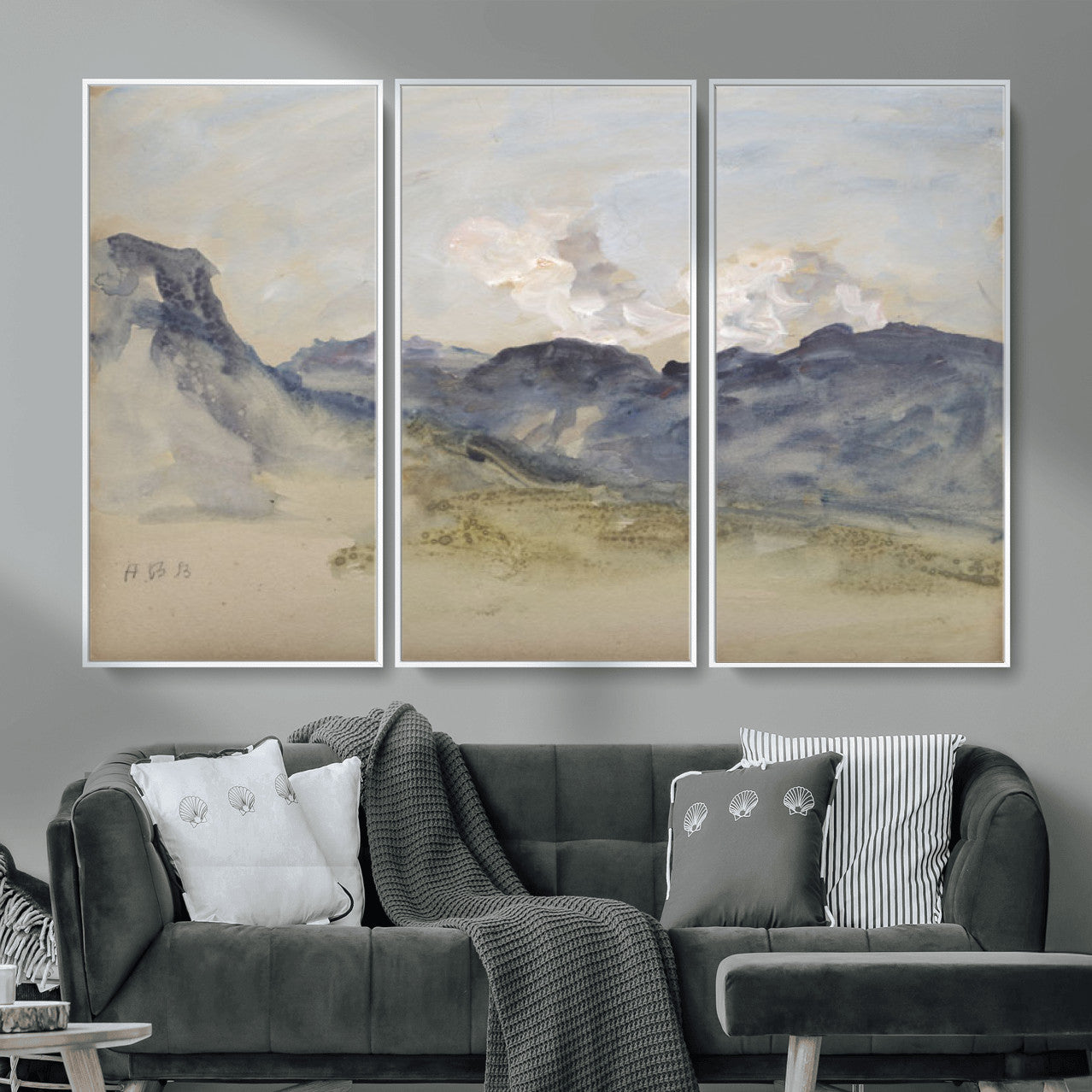 14644686-MGV-CV-36X24 - Alps Hercules Brabazon Brabazon Abstract Wall Art Canvas Print for Modern Home Decor