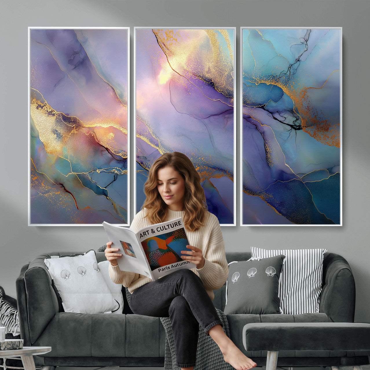 50939878-MGV-CV-36X24 - Colorful Abstract Canvas Wall Art Print, Vibrant Popup Color Art Print