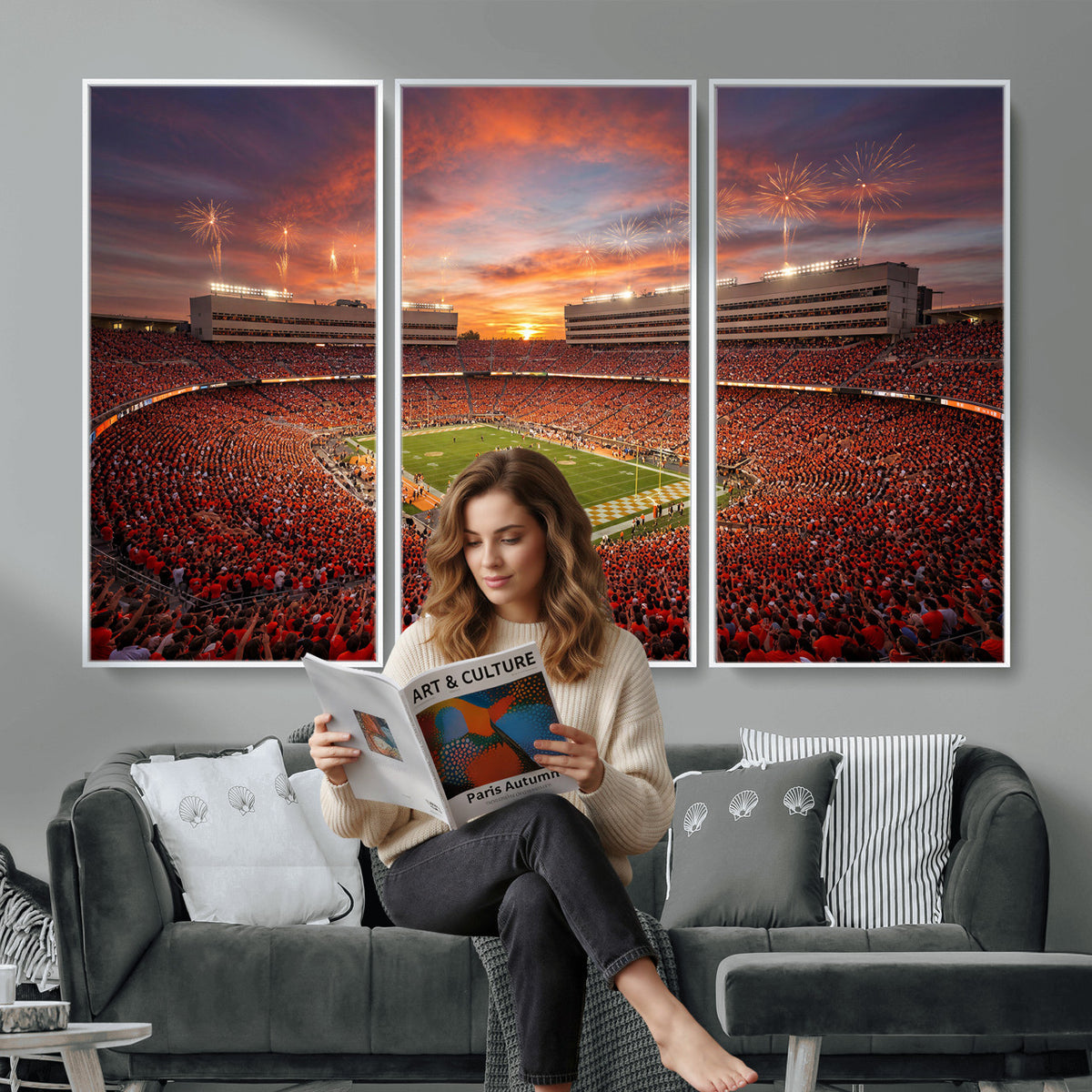 66964685-MGV-CV-36X24 - Stadium Wall Art Canvas Print