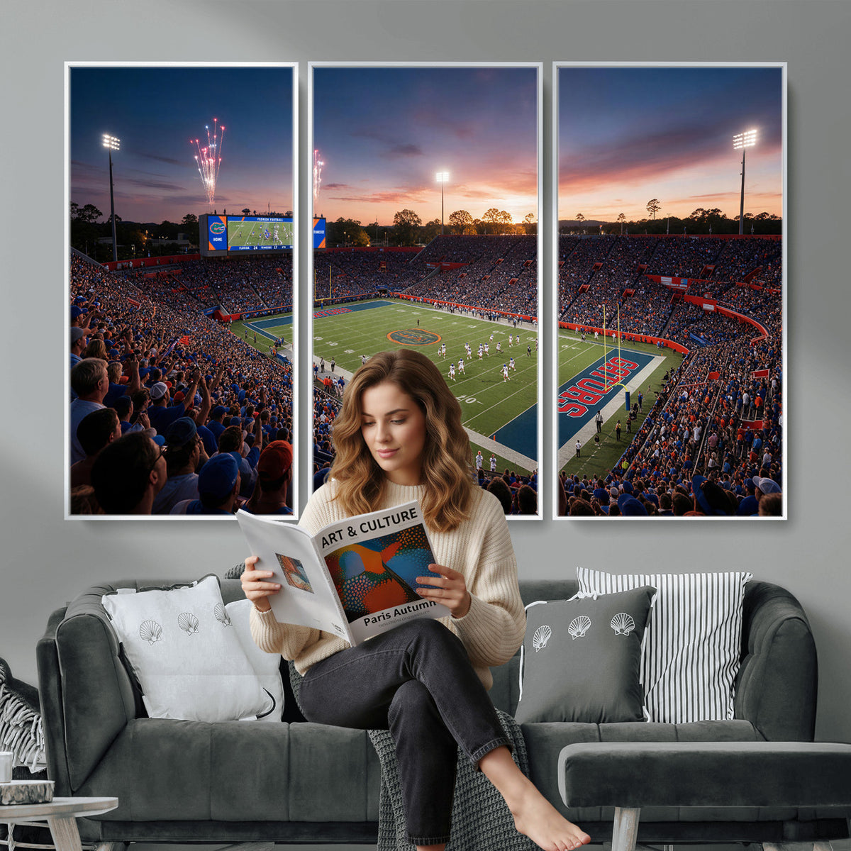 76151234-MGV-CV-36X24 - Stadium Wall Art Canvas Print