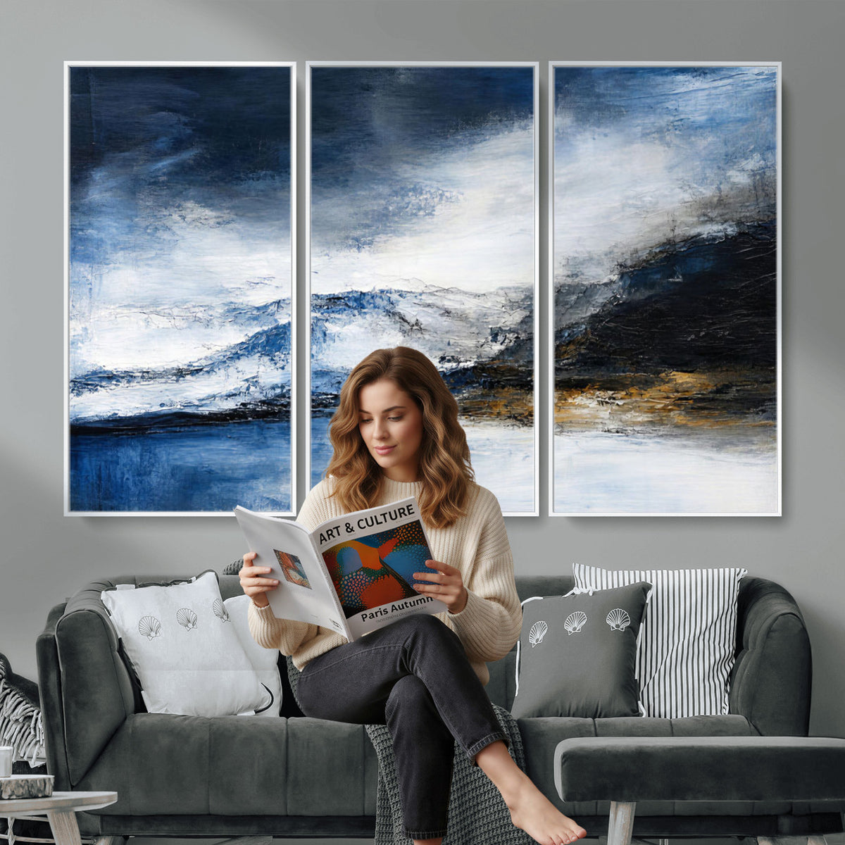 48142030-MGV-CV-36X24 - Extra Large Abstract Wall Art Canvas Print