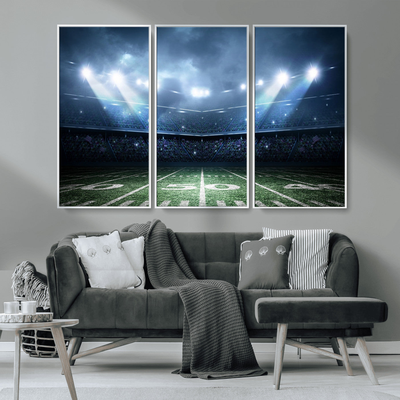 74741-MGV-CV-36X24-American Football Stadium Wall Art Canvas, American Football Stadium Canvas Print