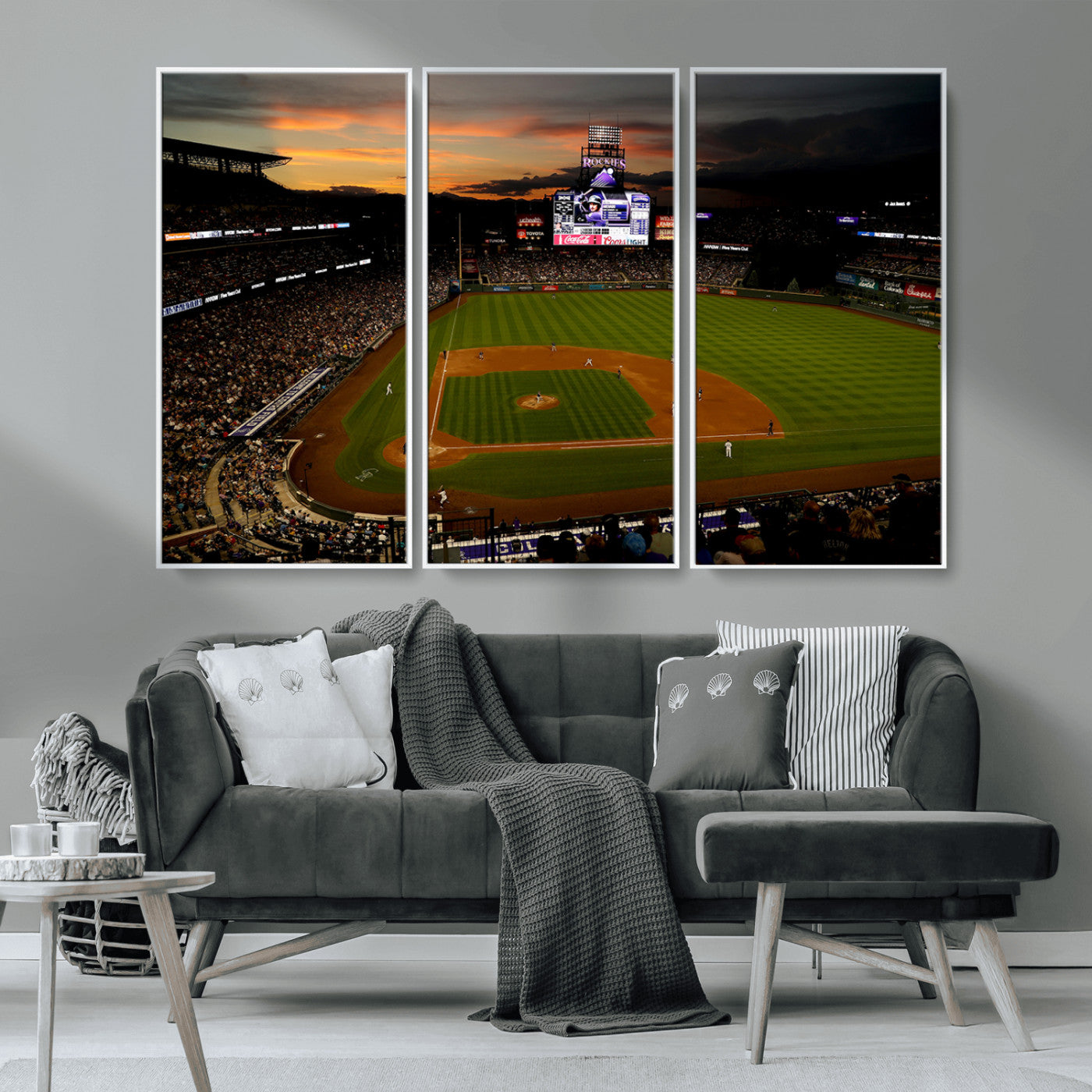 -Colorado Rockies Coors Field Wall Art Canvas Print - MLB Baseball Stadium