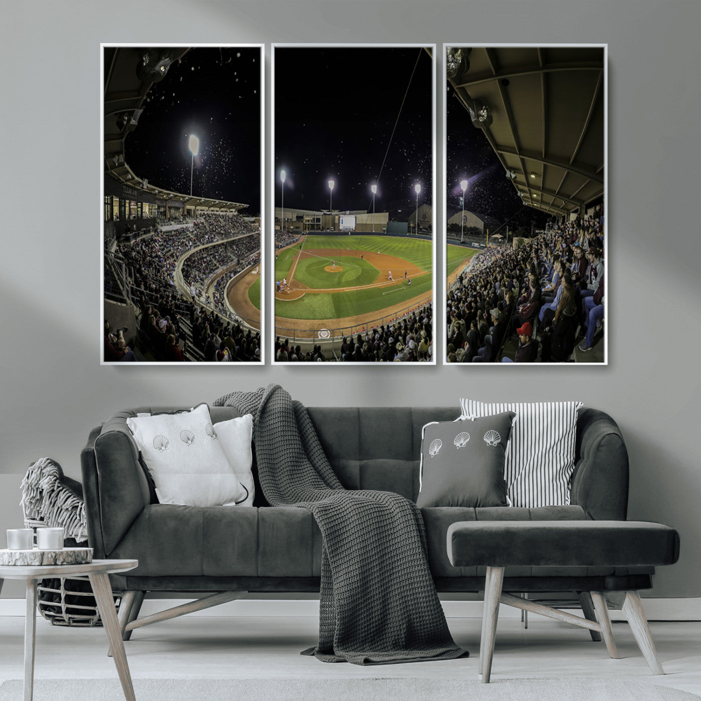 -Olsen Field at Blue Bell Park - Texas A&M Aggies Baseball Stadium Wall Art Canvas Print