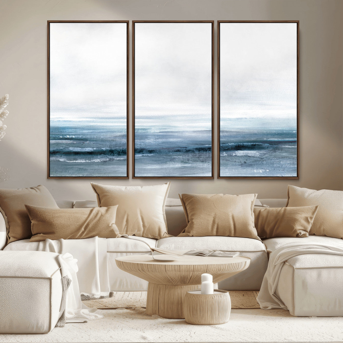 65702-MGV-CV-36X24-Blue Ocean Abstract Artwork Wall Art Canvas Print