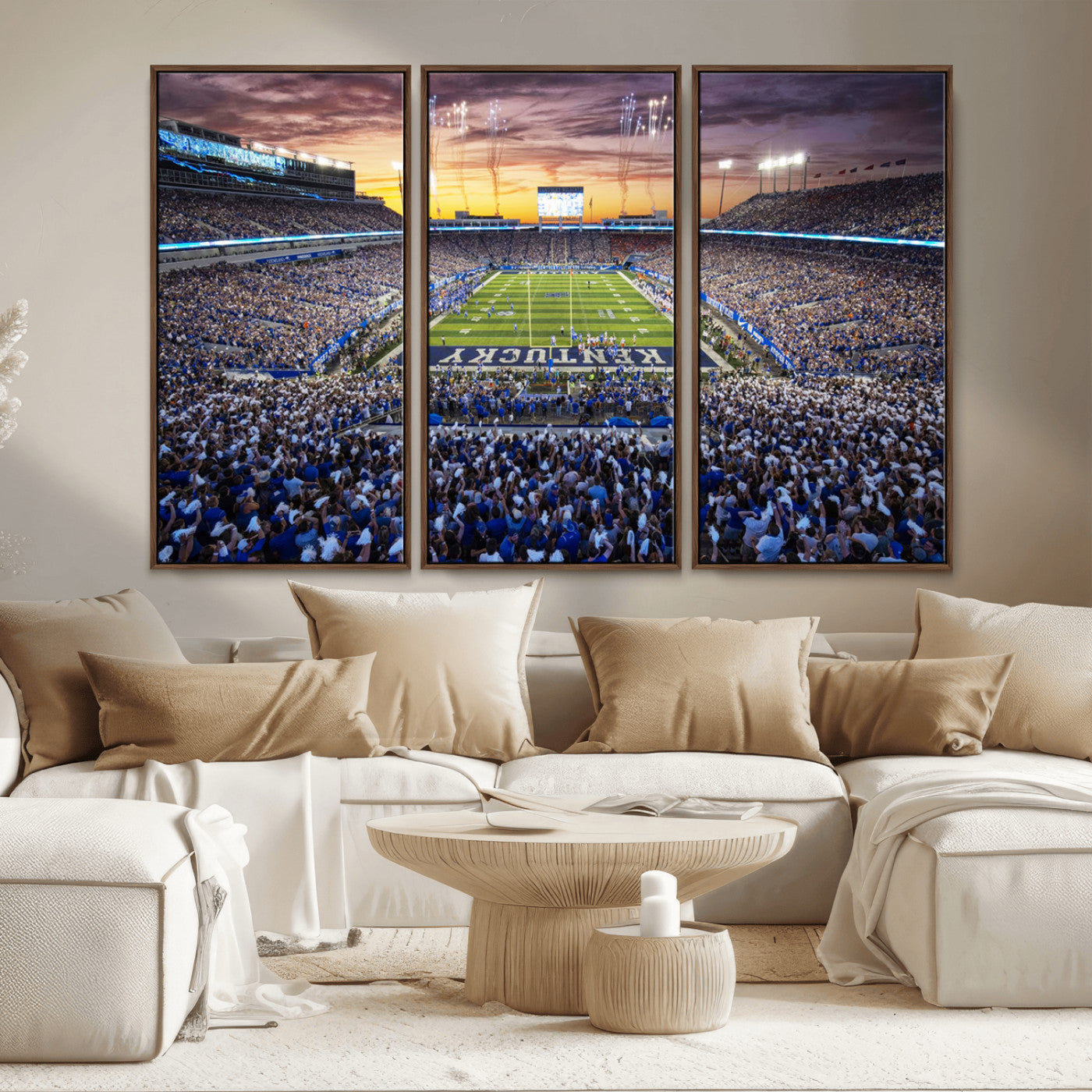 78524-MGV-CV-36X24-Kroger Field Wall Art Print - Kentucky Stadium Wall Art Print - Sunset Football Stadium Wall Decor -