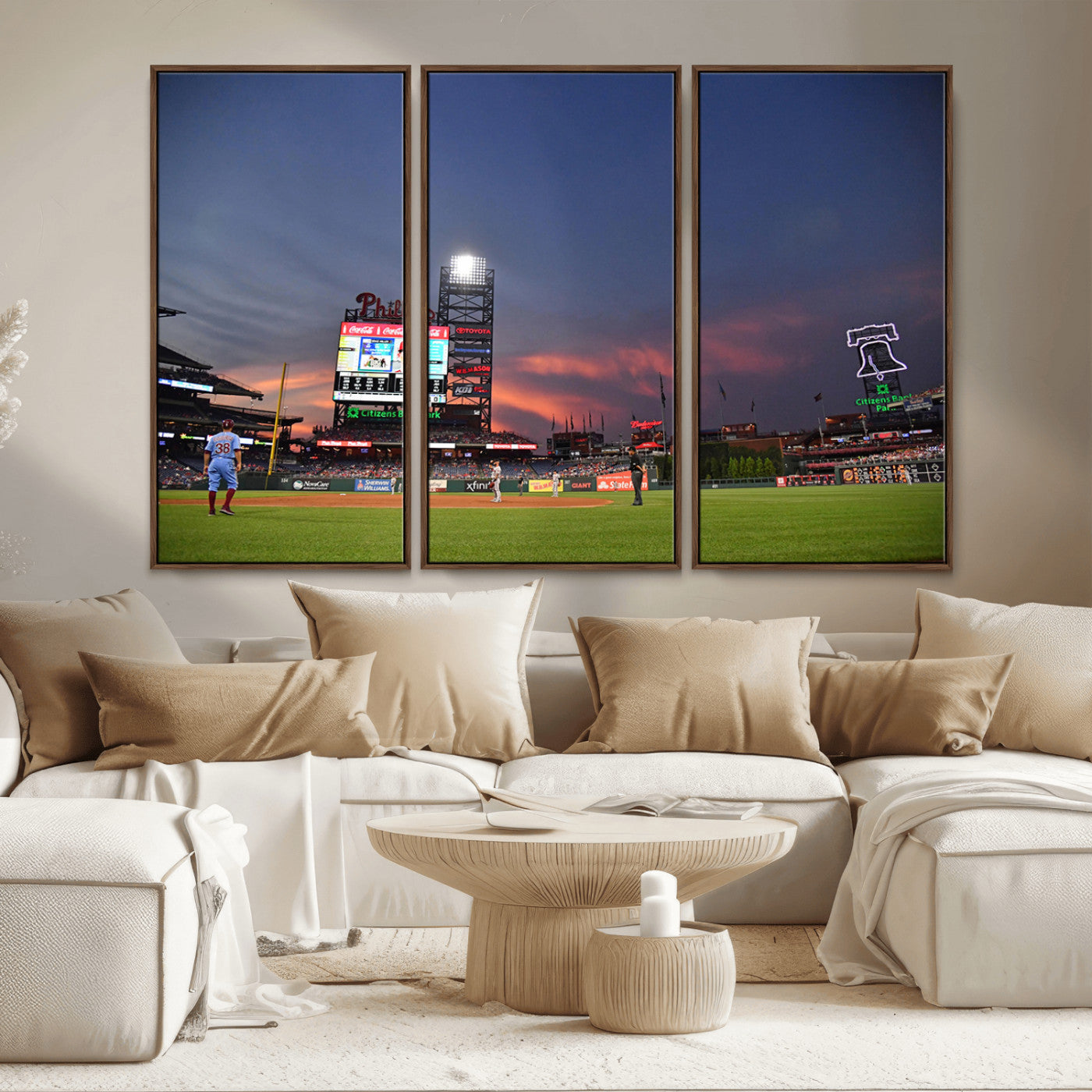 22594-MGV-CV-36X24-Philadelphia Phillies Baseball Print - Philadelphia Citizens Bank Park Stadium Wall Art, Phillies
