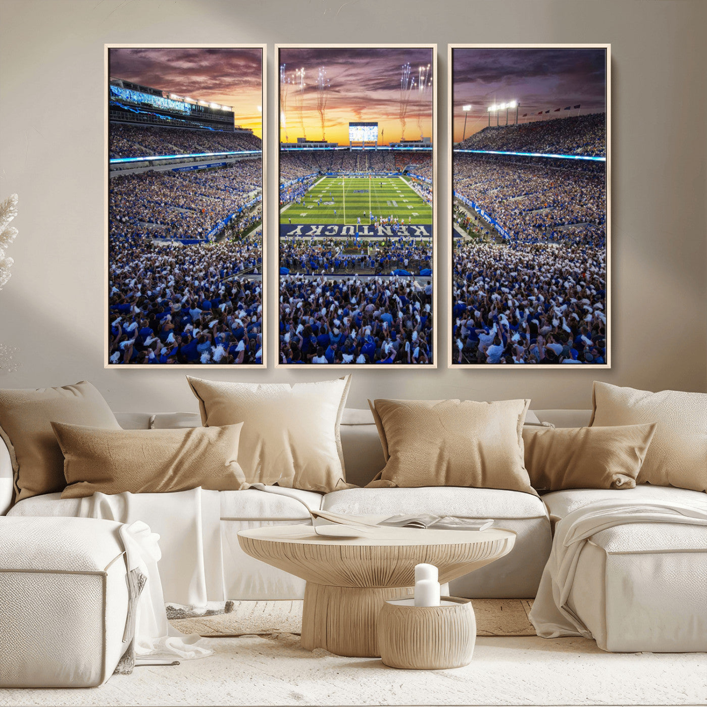 78524-MGV-CV-36X24-Kroger Field Wall Art Print - Kentucky Stadium Wall Art Print - Sunset Football Stadium Wall Decor -