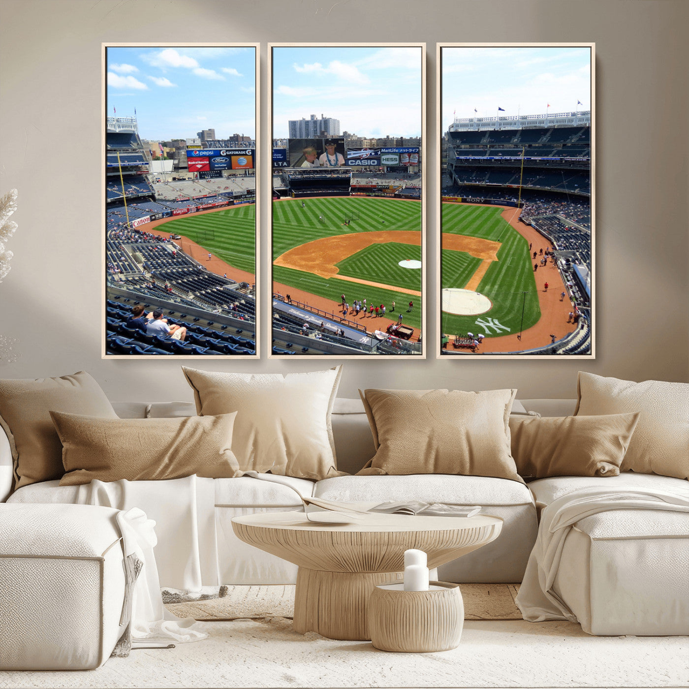 98047-MGV-FC-48X32-3P_Natural-Buffalo Bills Stadium Wall Art - Buffalo Bills Decor- NFL Fans Gift, Perfect Sports Decor for Living