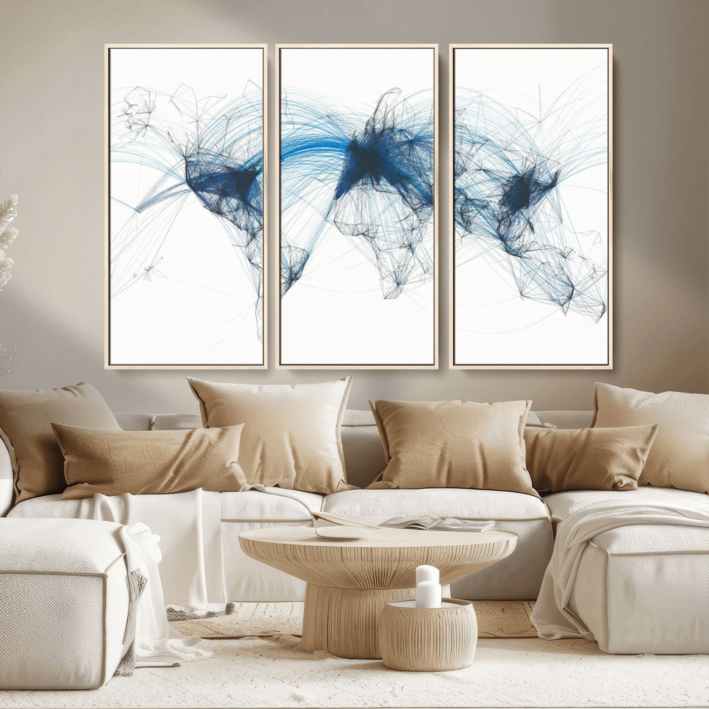 33145-MGV-CV-36X24-Push Pin World Map Canvas Print – Travel Tracker Wall Art for Couples, Perfect Anniversary Gift for Home or Office Decor