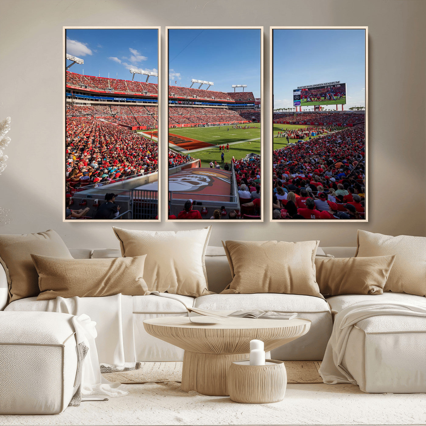 -Florida Tampa Raymond James Stadium Wall Art Canvas Print - NFL Football Stadium Print