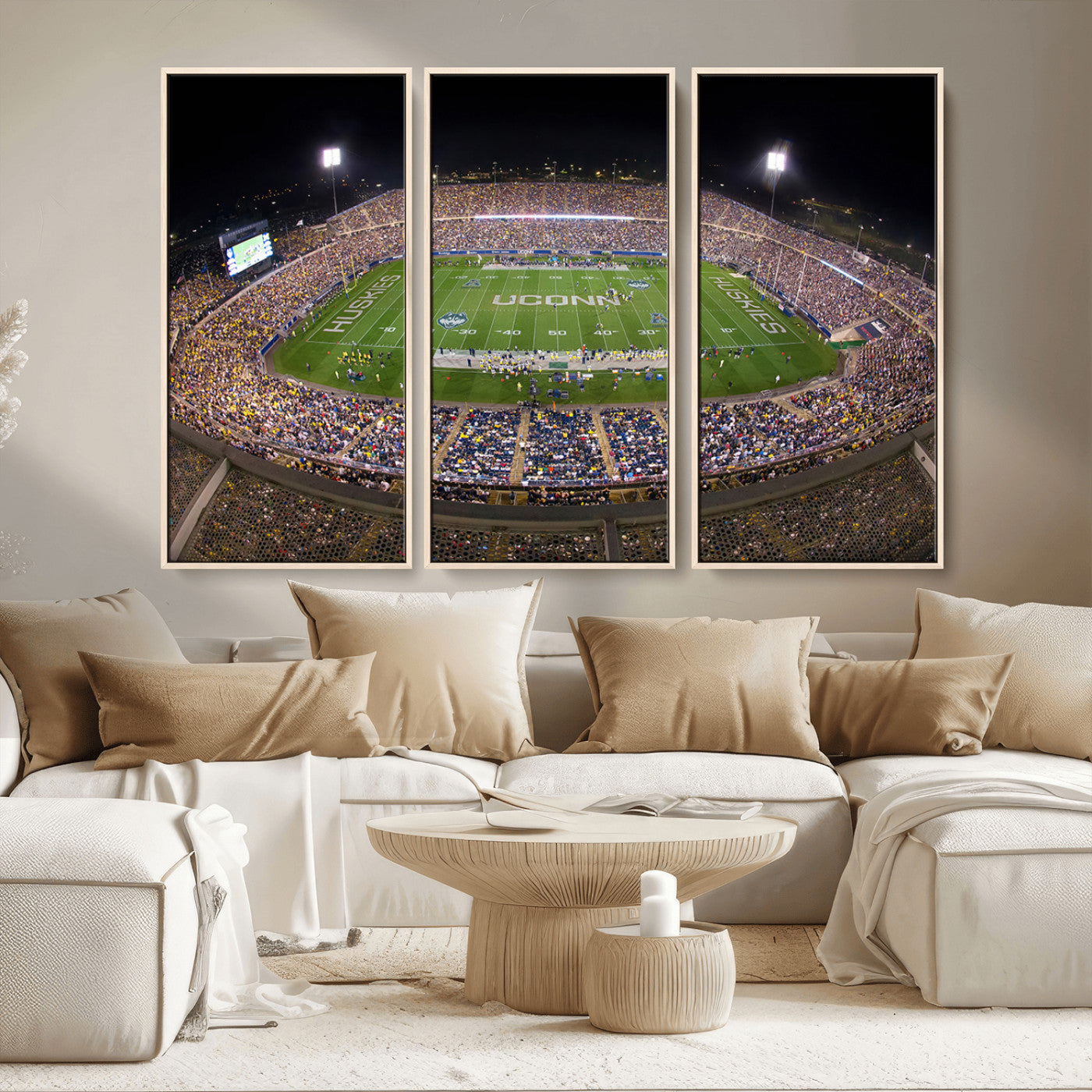 -The University of Connecticut UCONN Huskies Football Team Print - East Hartford Pratt & Whitney