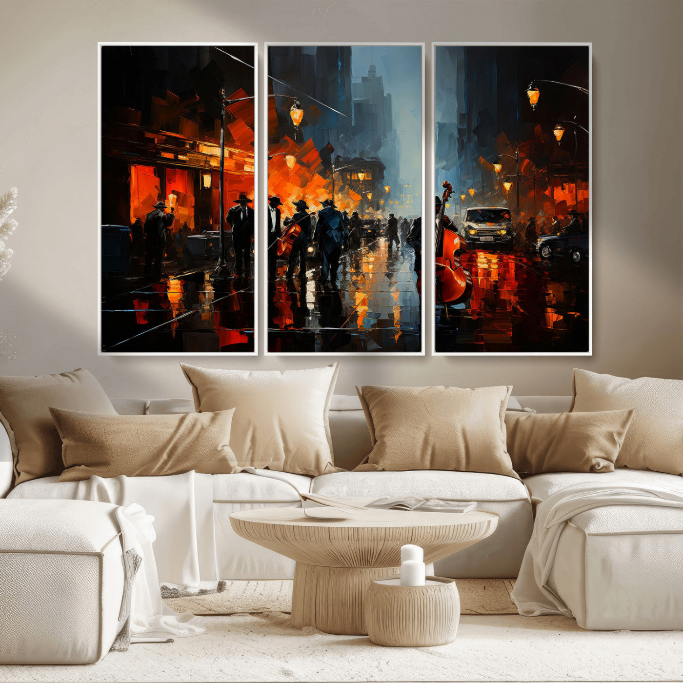 -Winston Porter Jazz Wall Art - African American Music Canvas - Abstract Colorful Music Art - Framed