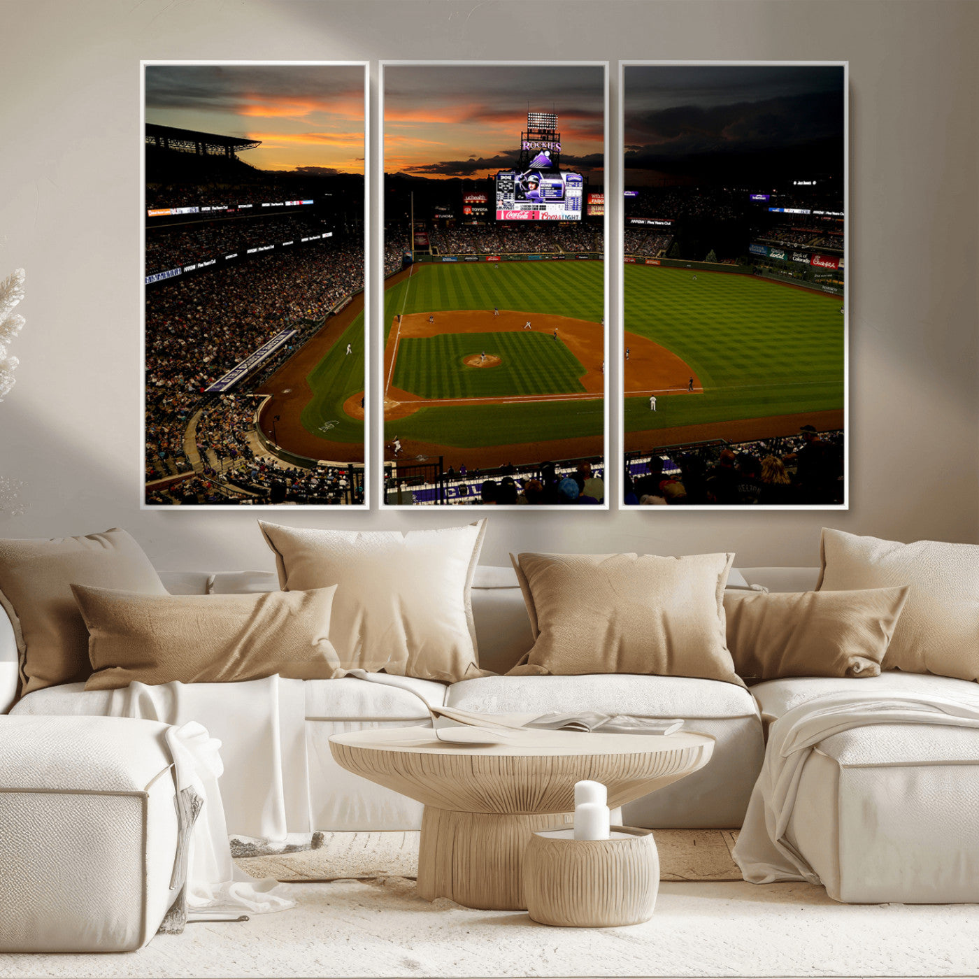 -Colorado Rockies Coors Field Wall Art Canvas Print - MLB Baseball Stadium