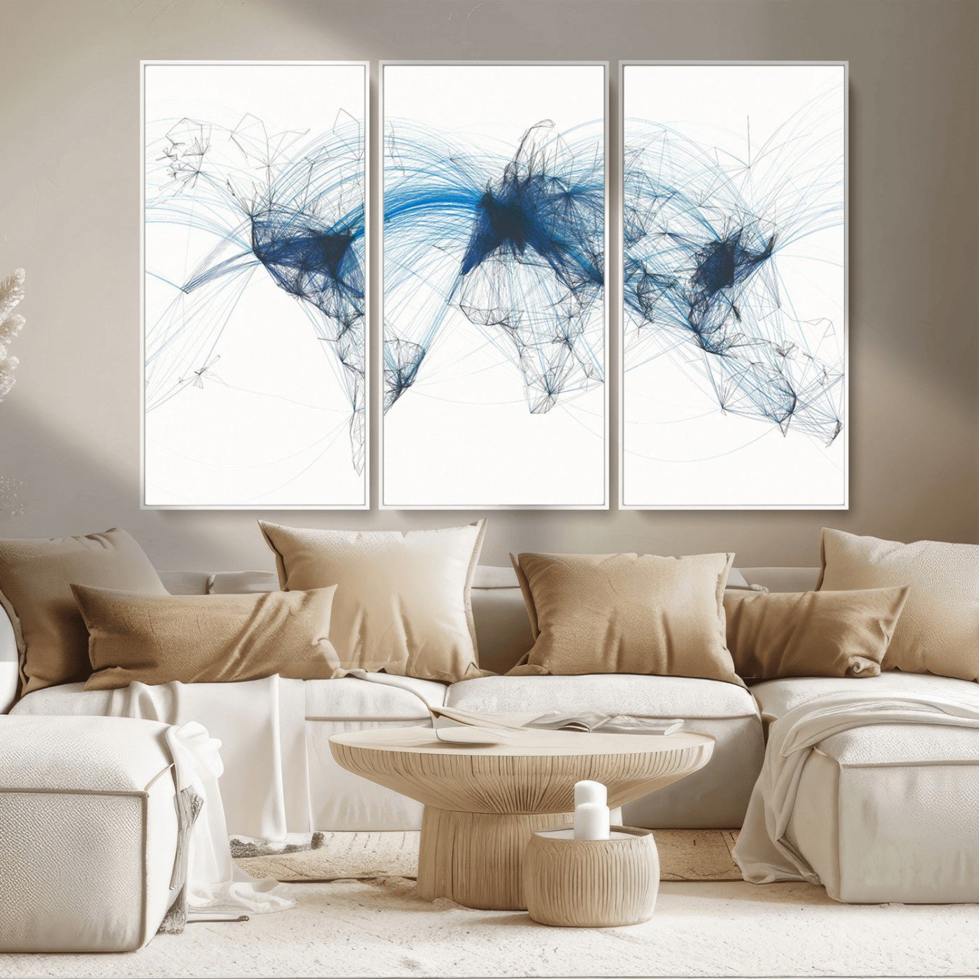 33145-MGV-CV-36X24-Push Pin World Map Canvas Print – Travel Tracker Wall Art for Couples, Perfect Anniversary Gift for Home or Office Decor